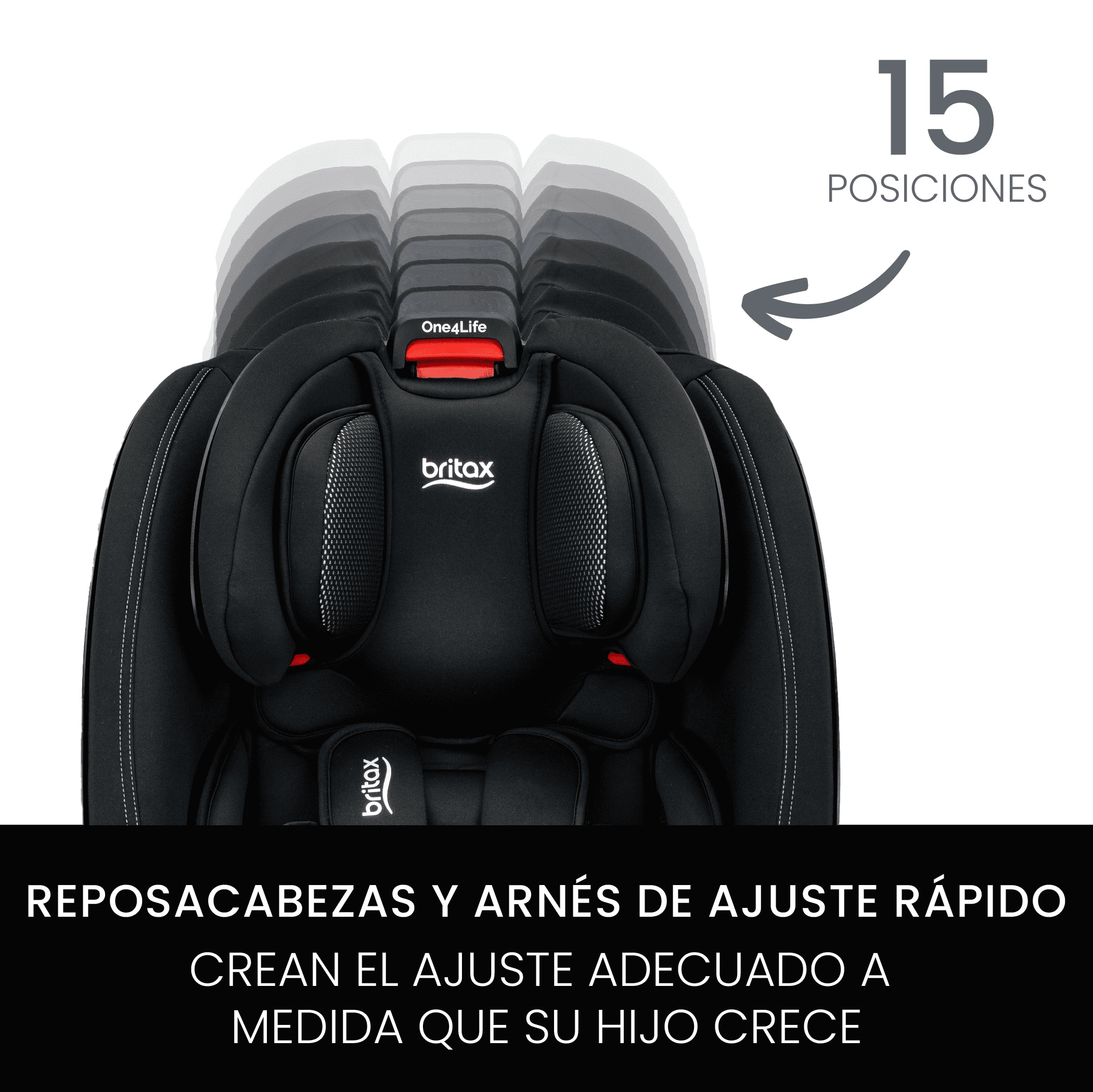 Autoasiento Todo en Uno Britax One4life Cool Flow Carbon