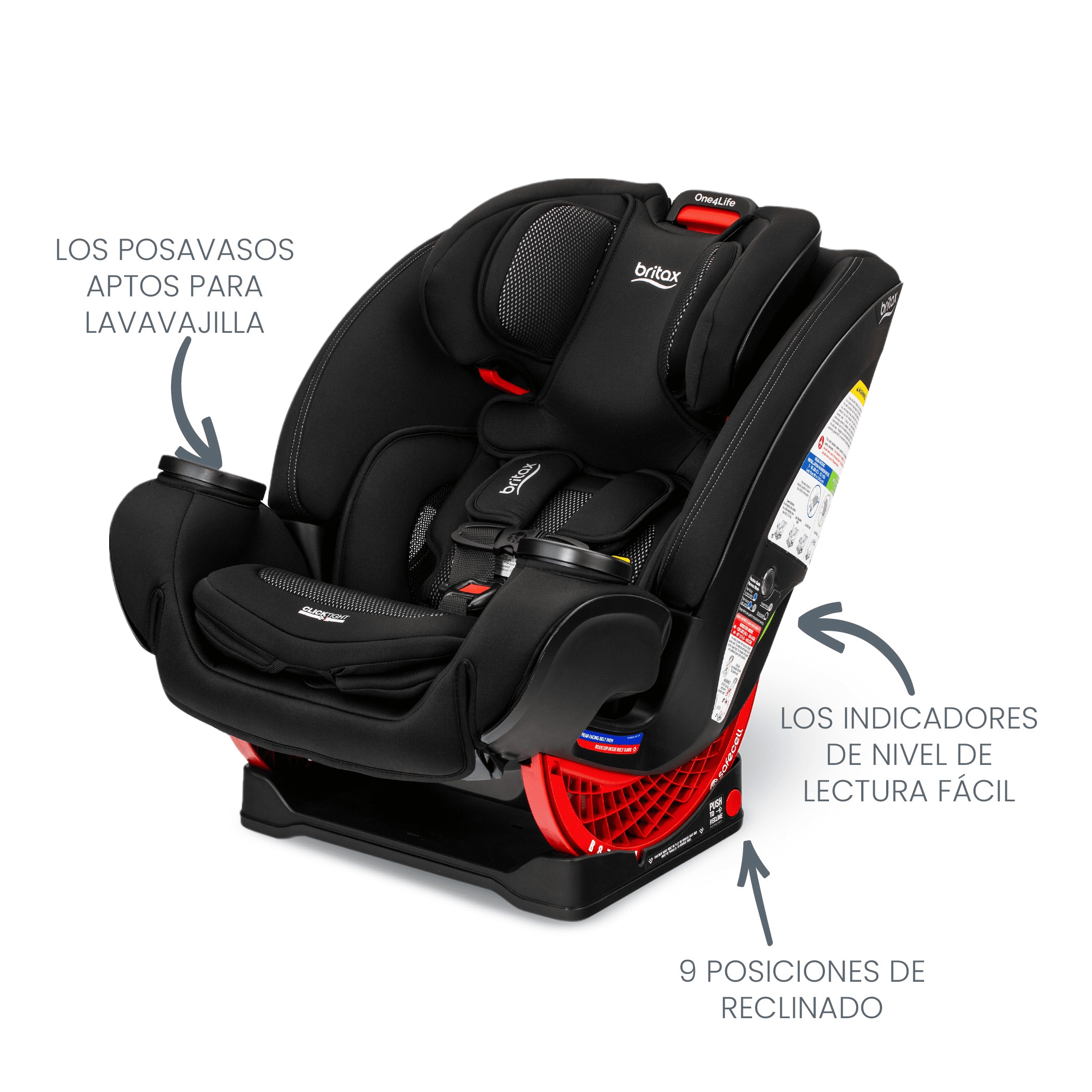 Autoasiento Todo en Uno Britax One4life Cool Flow Carbon