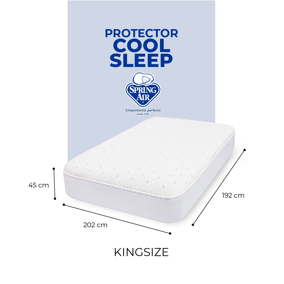 2 Almohadas Cool Sleep + Cubre Colchón King Size Freeze