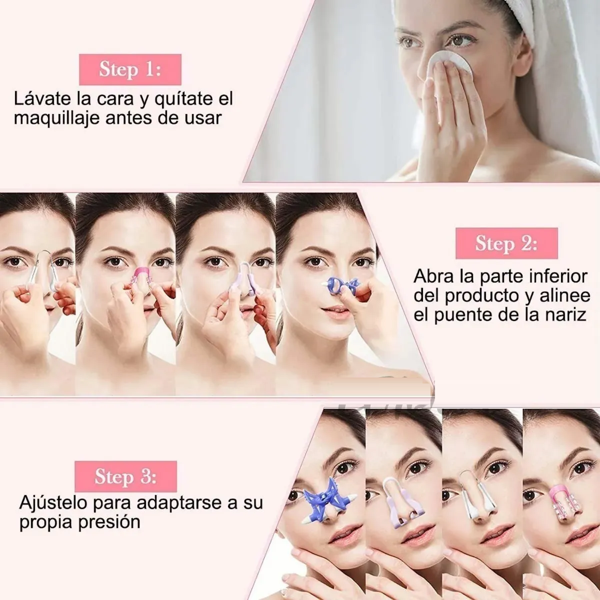 Kit 26pzs Respingadores De Nariz Corrector Nasal Y Clip Nariz