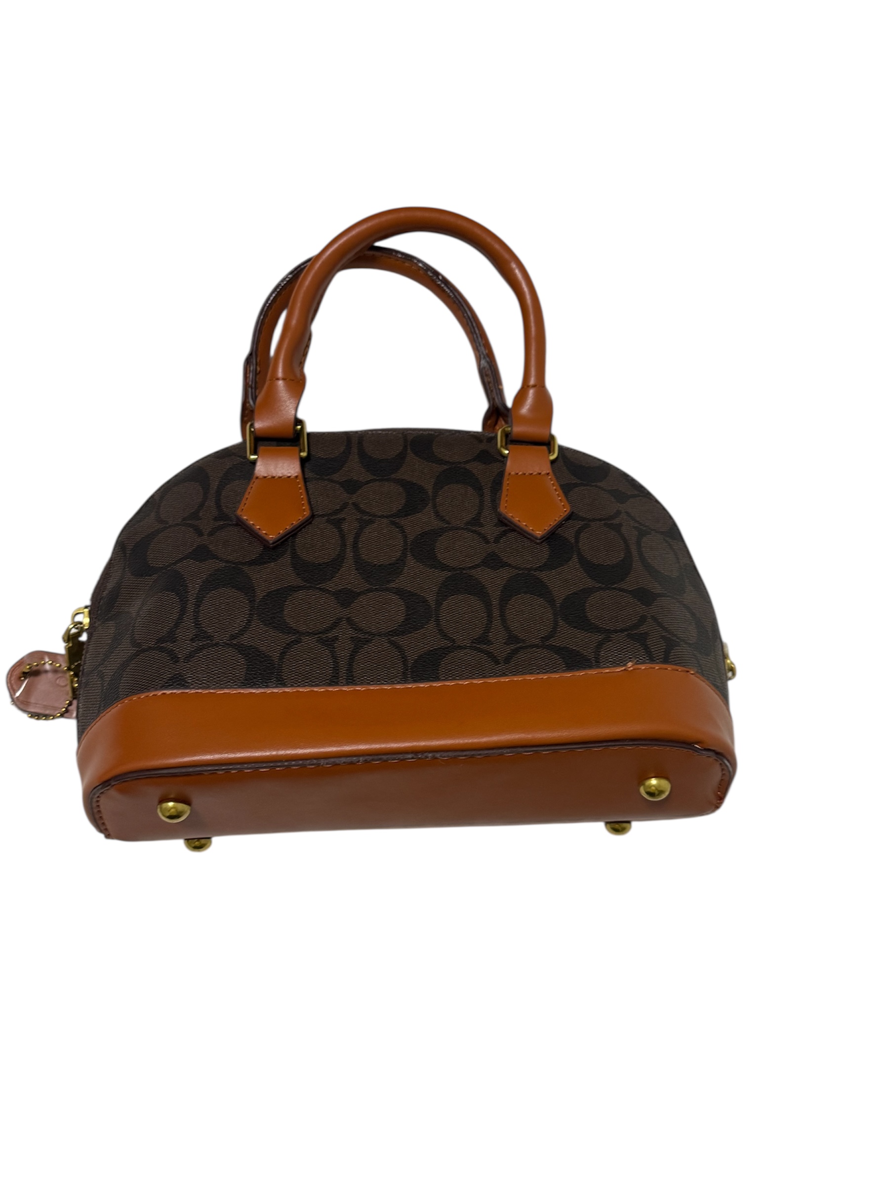 Bolsa Coach Revel Satchel Crossbody Chocolate Cuero Original