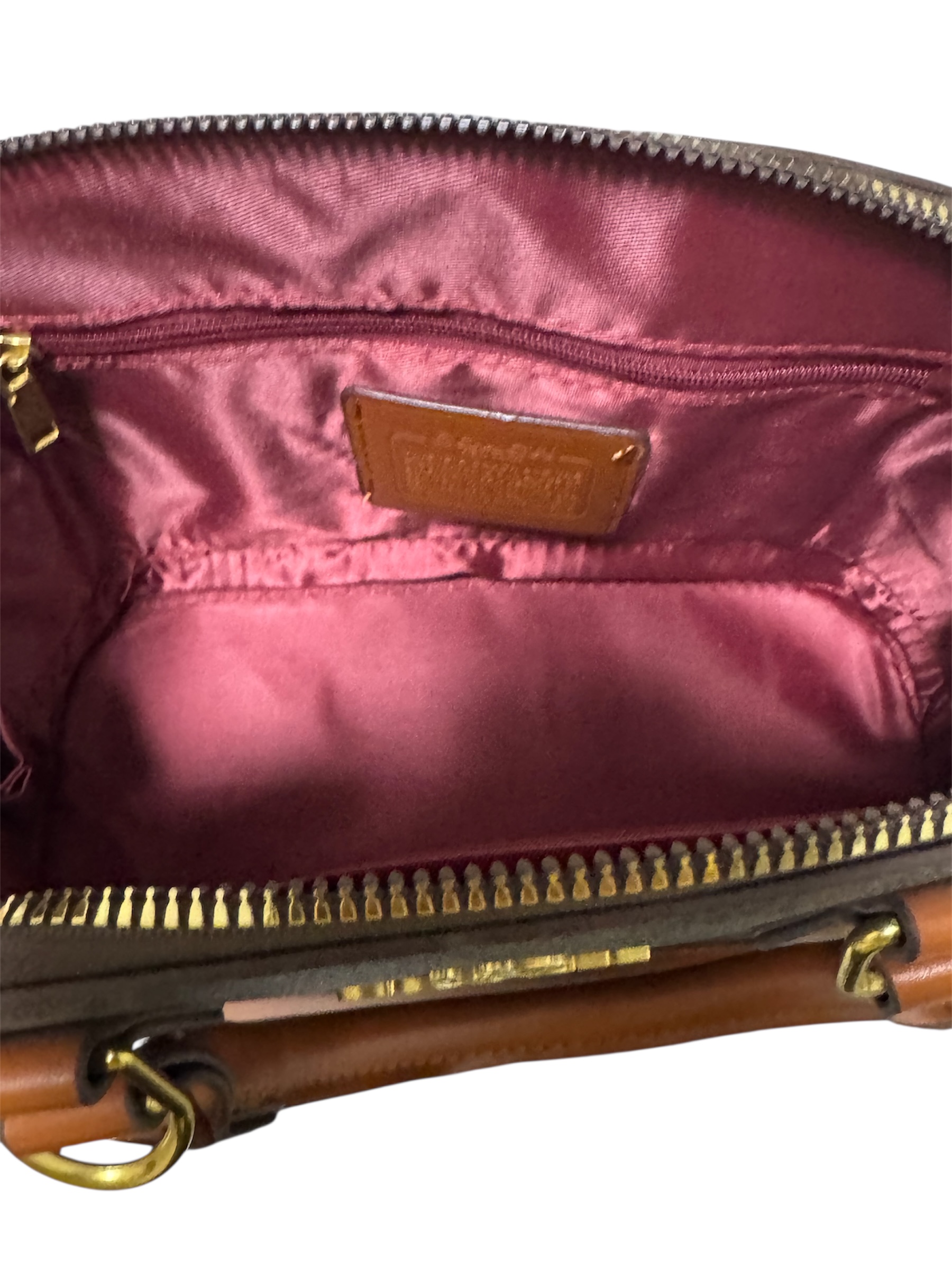 Bolsa Coach Revel Satchel Crossbody Chocolate Cuero Original
