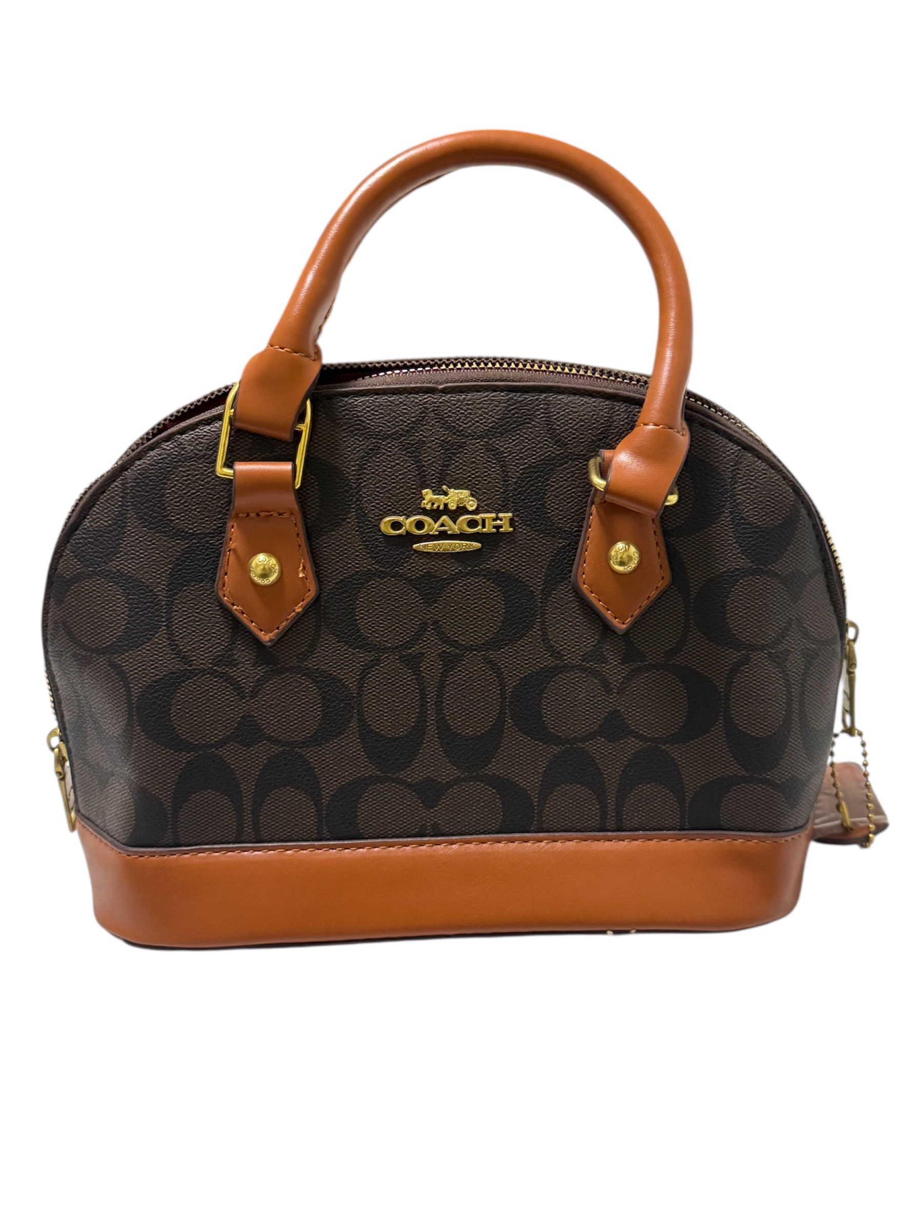 Bolsa Coach Revel Satchel Crossbody Chocolate Cuero Original