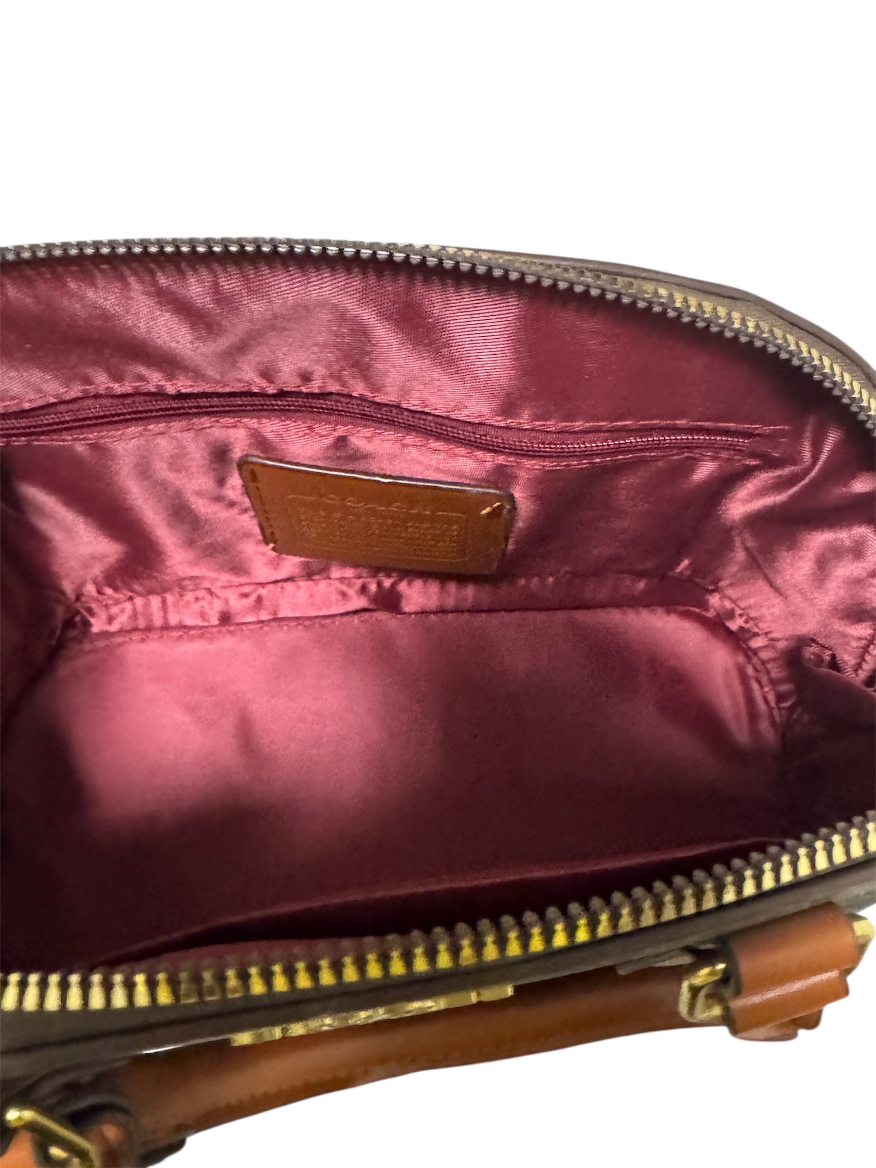 Bolsa Coach Revel Satchel Crossbody Chocolate Cuero Original