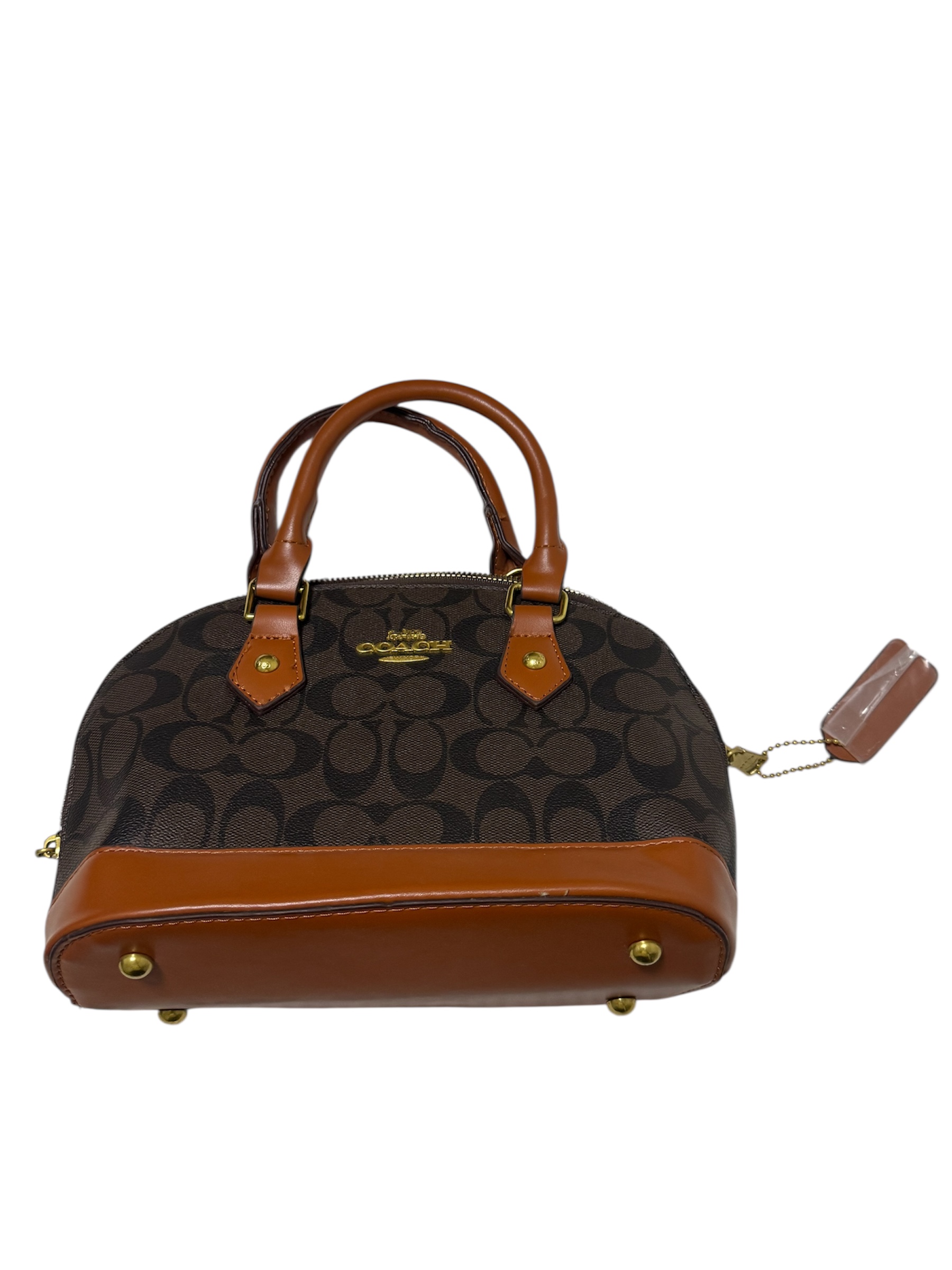 Bolsa Coach Revel Satchel Crossbody Chocolate Cuero Original