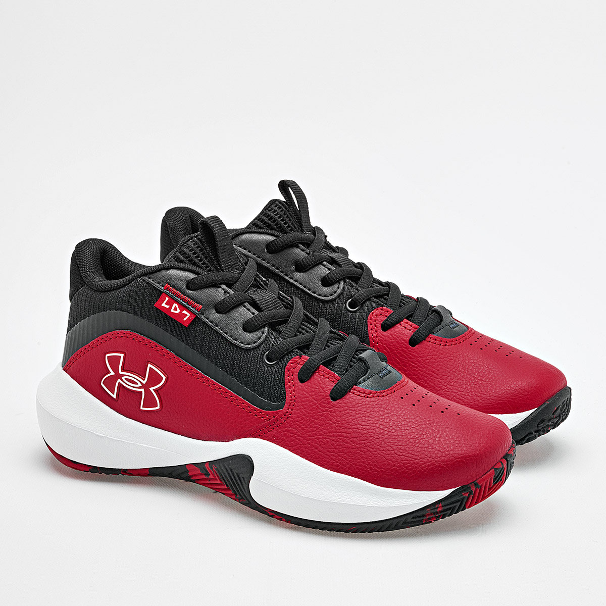 UNDER ARMOUR UA GS Lockdown 7 TENIS MUJERDEPORTIVO COLOR ROJO NEGRO