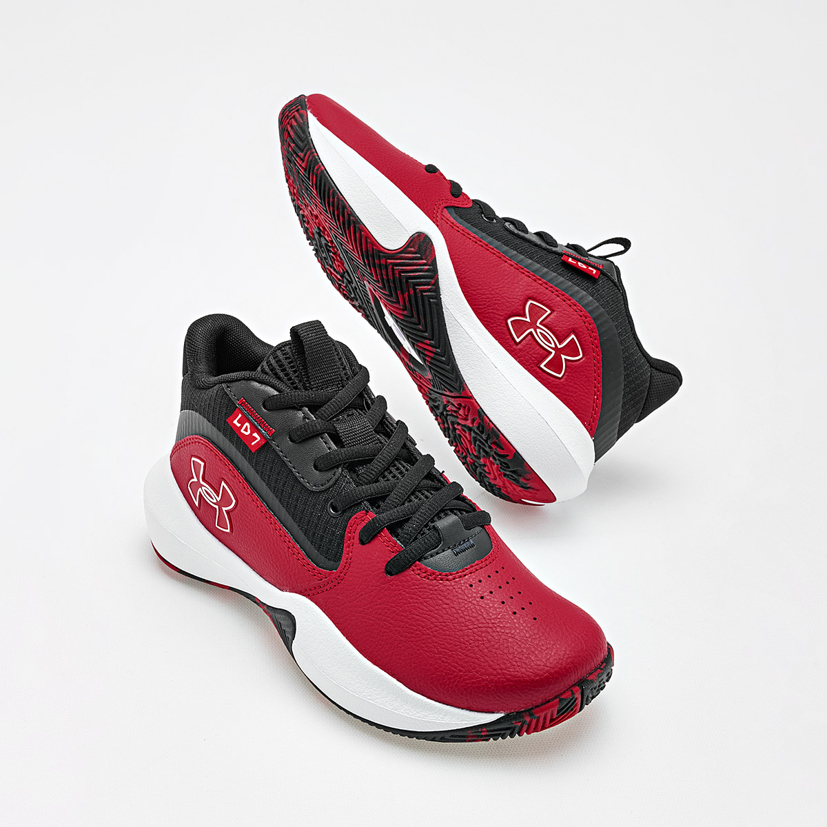 UNDER ARMOUR UA GS Lockdown 7 TENIS MUJERDEPORTIVO COLOR ROJO NEGRO
