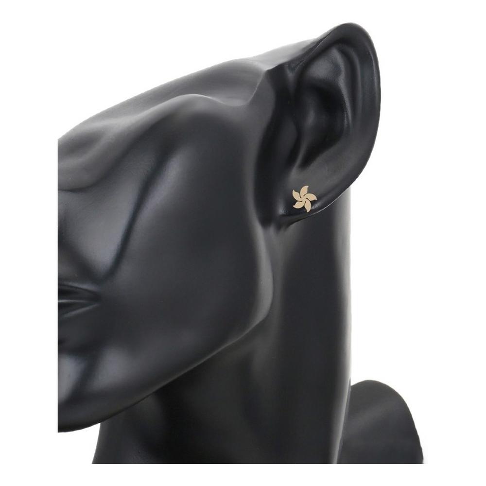 CRISTAL AMOR - Aretes Broqueles Sol Lisos Niña Oro 14k Laminado Bolita