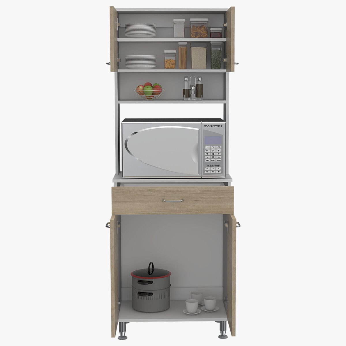 Modulo armable para cocina con espacio para horno de microondas modelo Kitchen