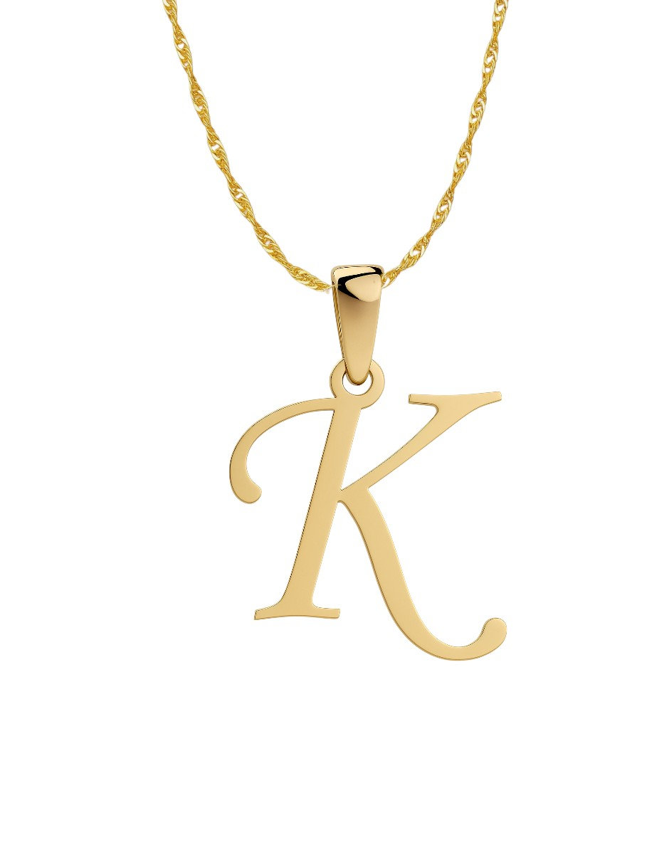 Dije Inicial Letra K Oro 14 K.