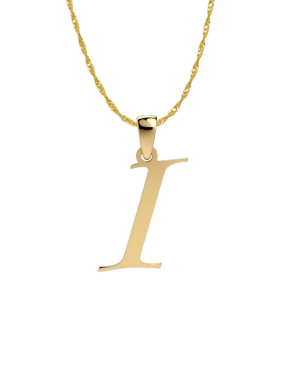 Dije Inicial Letra I Oro 14 K + Obsequio