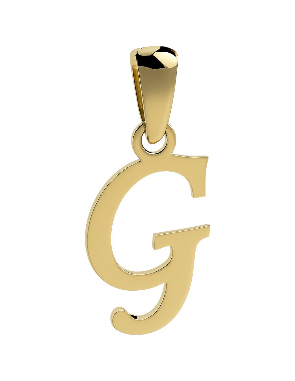 Dije Inicial Letra G Oro 14 K + Obsequio