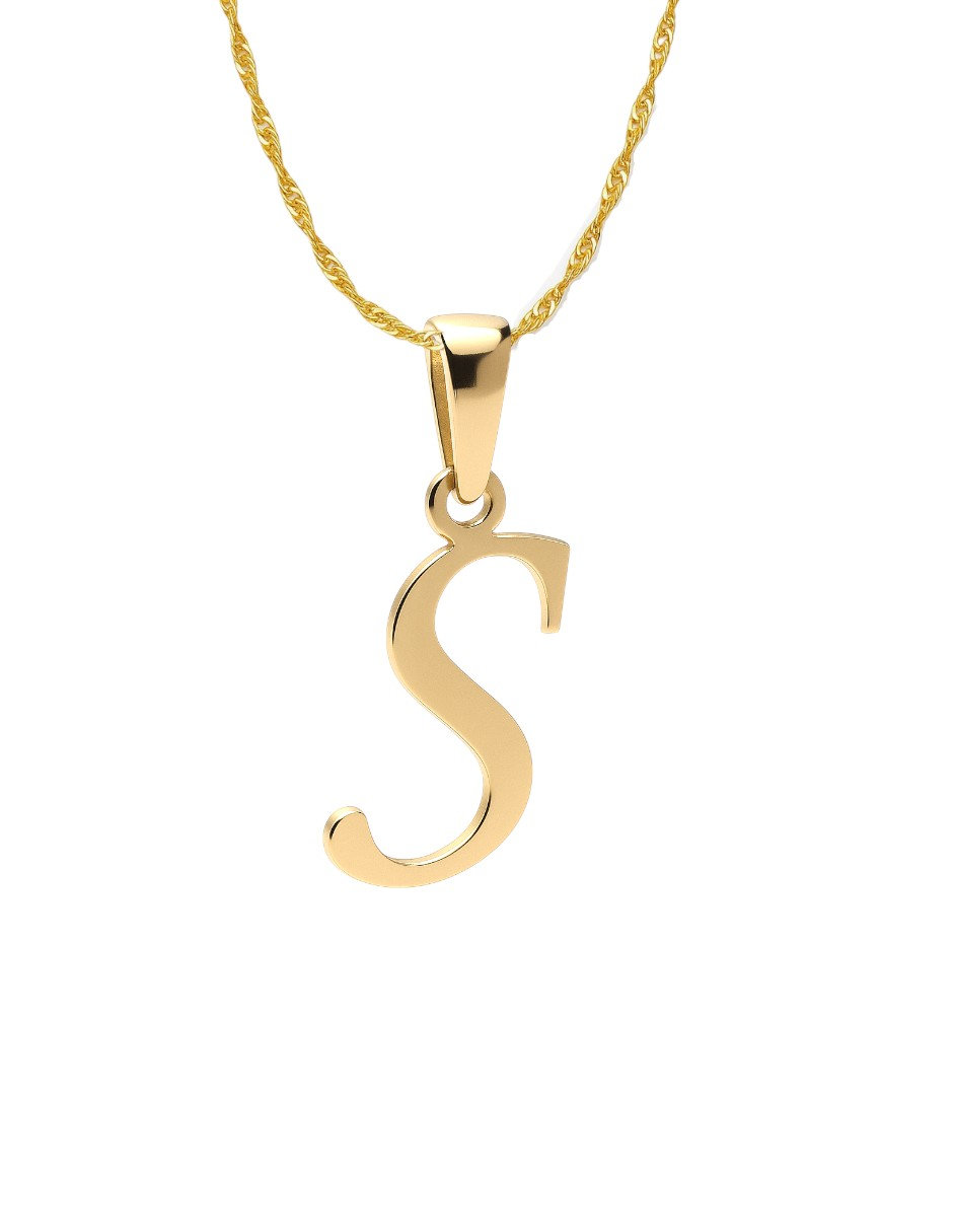 Dije Inicial Letra S Oro 14 K + Obsequio