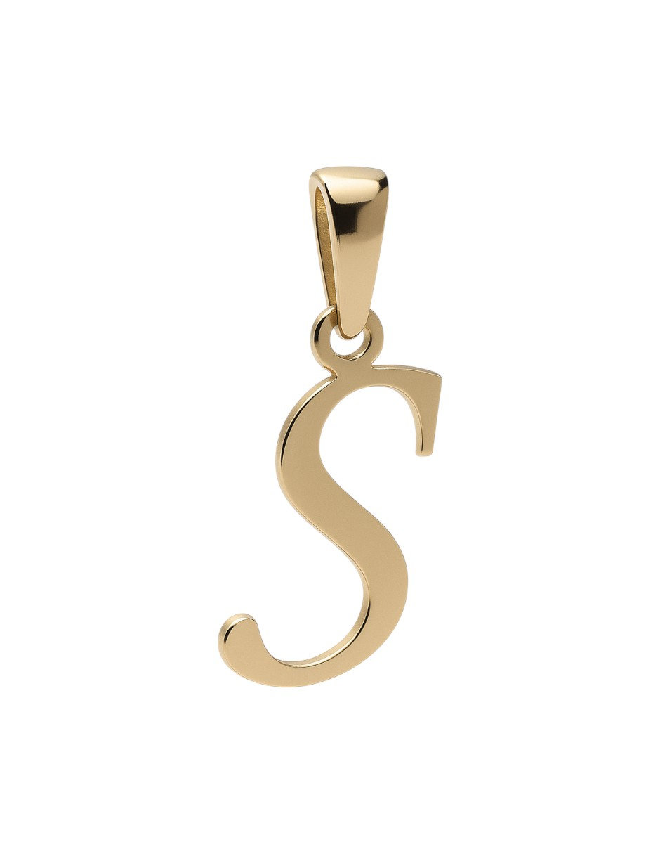 Dije Inicial Letra S Oro 14 K + Obsequio