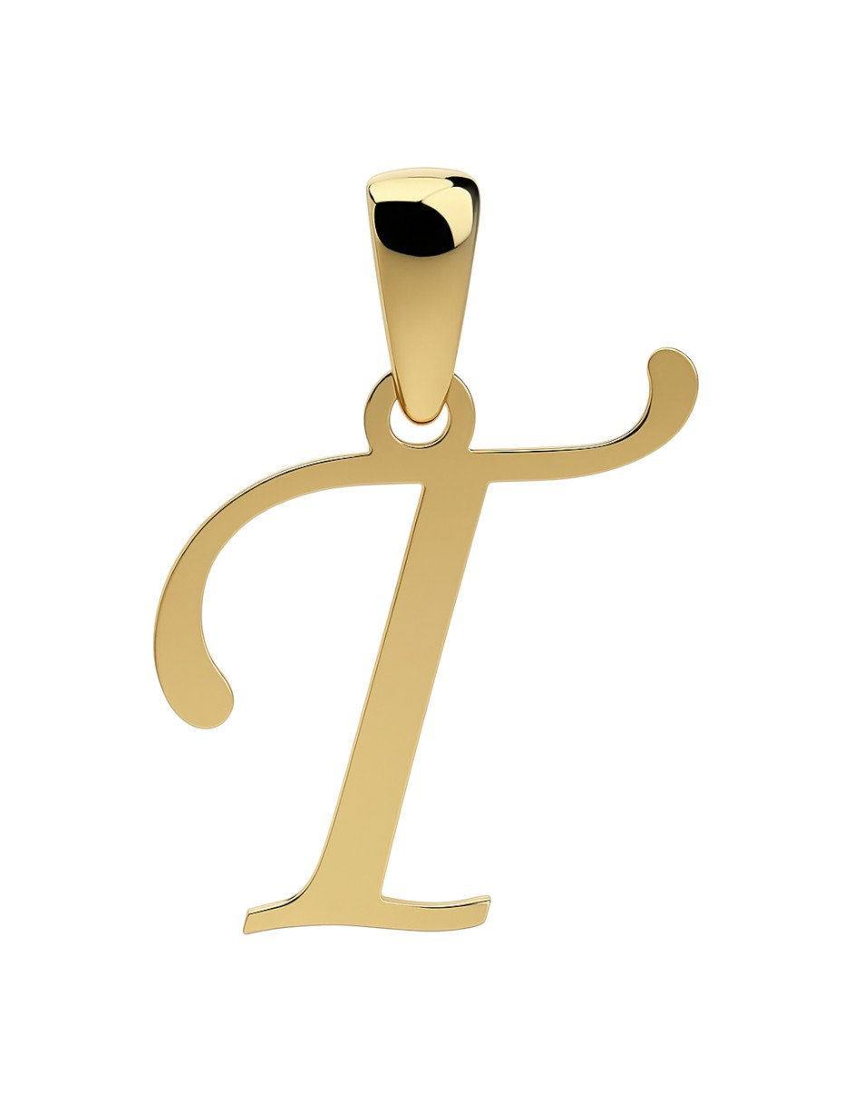 Dije Inicial Letra T Oro 14 K + Obsequio