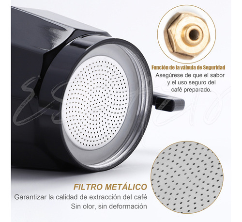 Cafetera Manual Italian Coffee Mocha Aluminio 6 Tazas