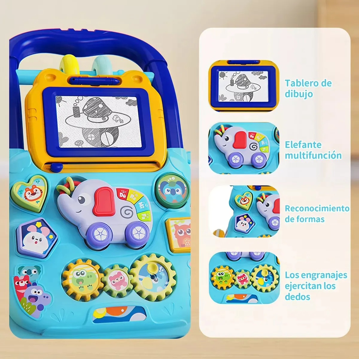 Andadera Para Bebes 3 En 1 Musical Juguete Didáctico Tablero
