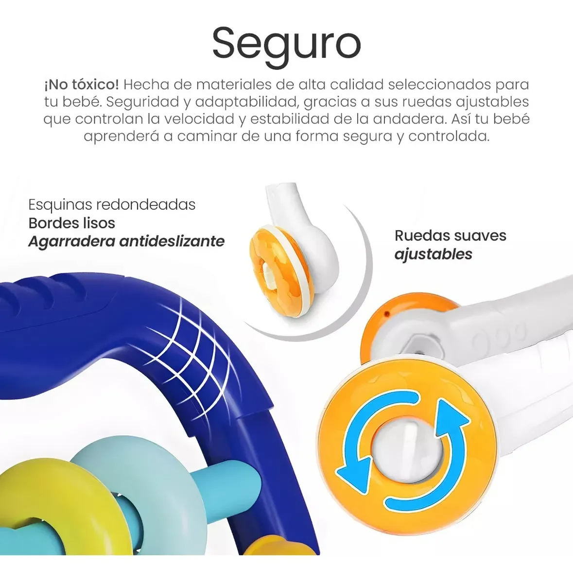 Andadera Para Bebes 3 En 1 Musical Juguete Didáctico Tablero