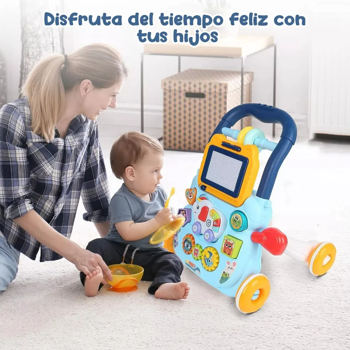 Andadera Para Bebes 3 En 1 Musical Juguete Didáctico Tablero
