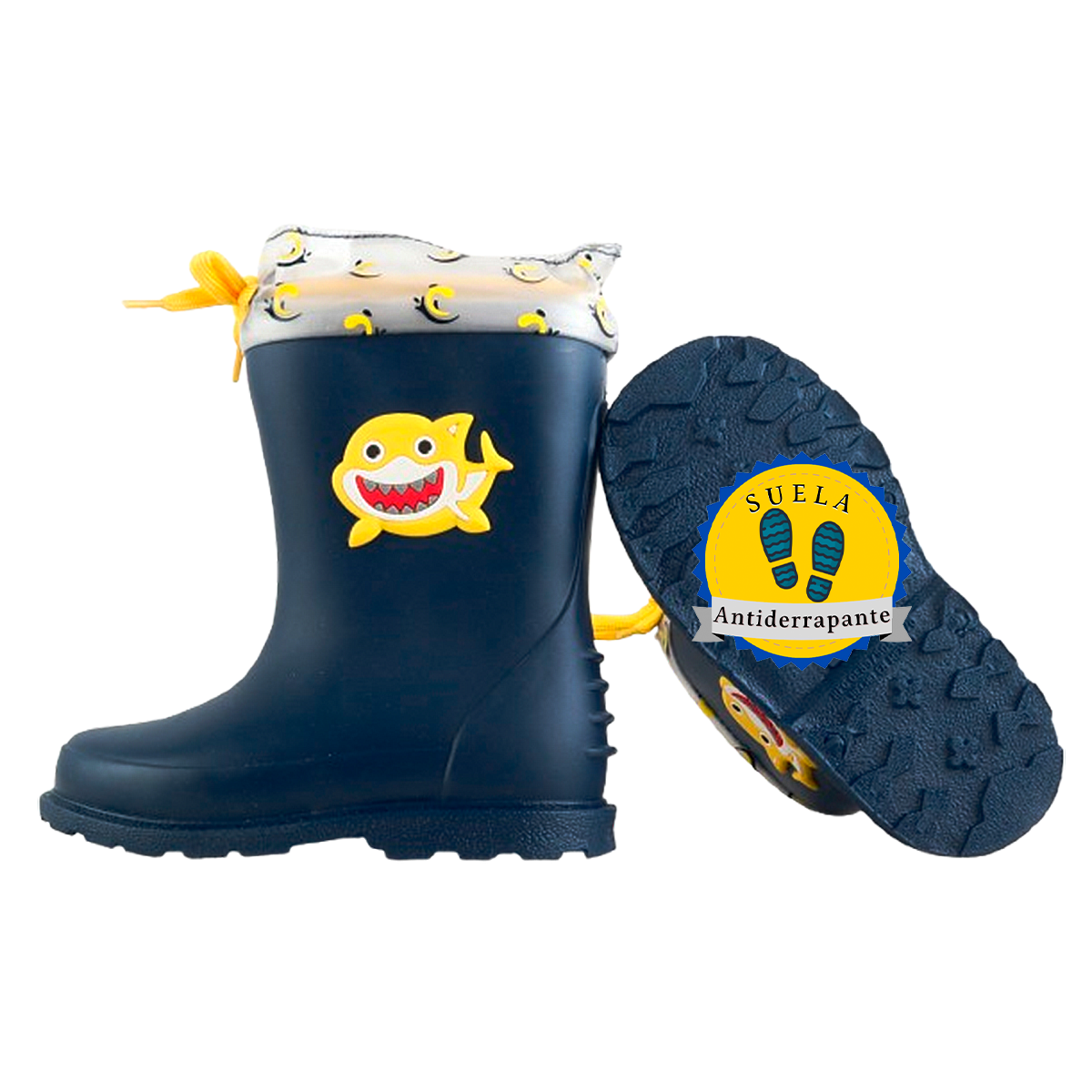 Botas Niño Lluvia Ajustable Cómodas Tiburón Shark 614-M