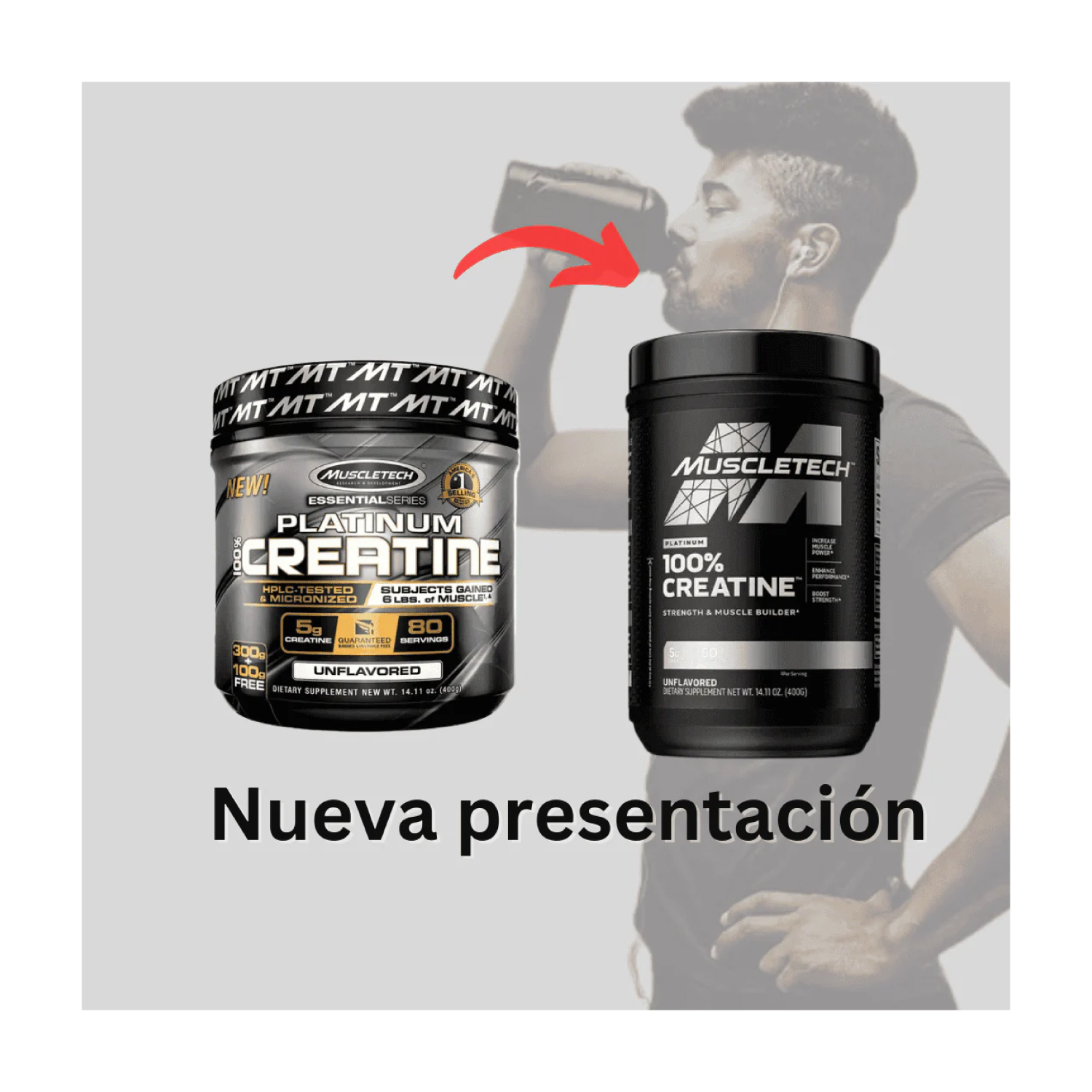 Creatina Muscletech Platinum 100% Creatine 400g 80 Serv.