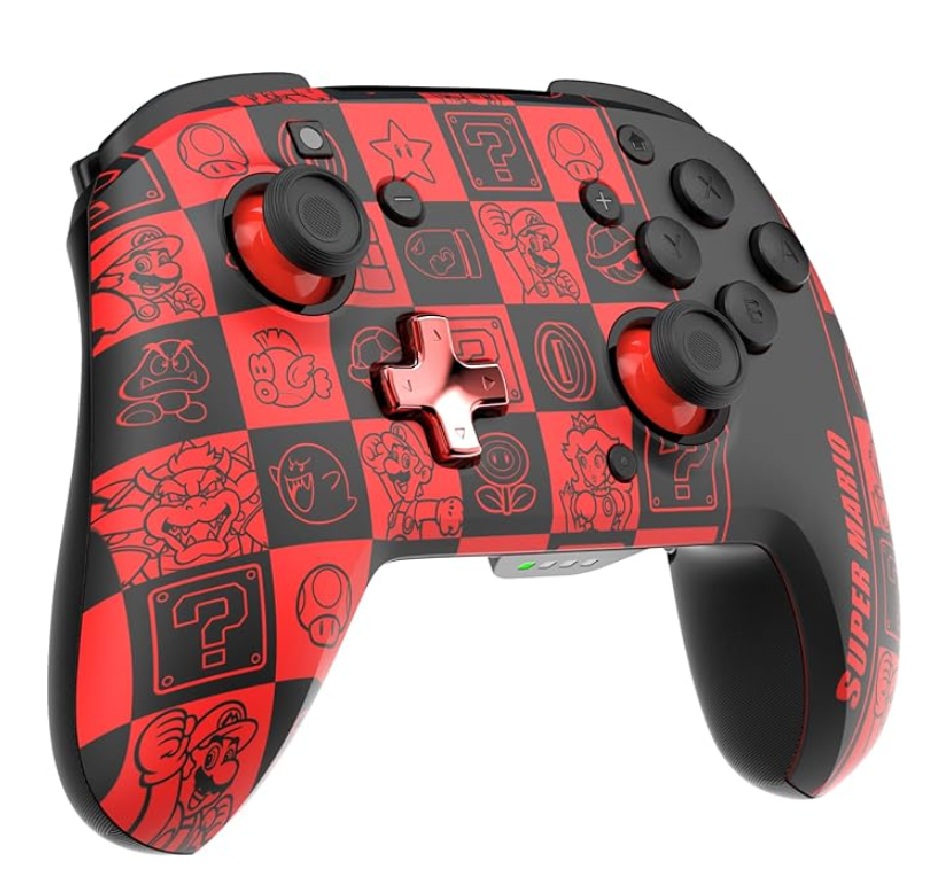 Control Inalámbrico PDP Rematch Glow, Compatible con Nintendo Switch, Color Rojo. 