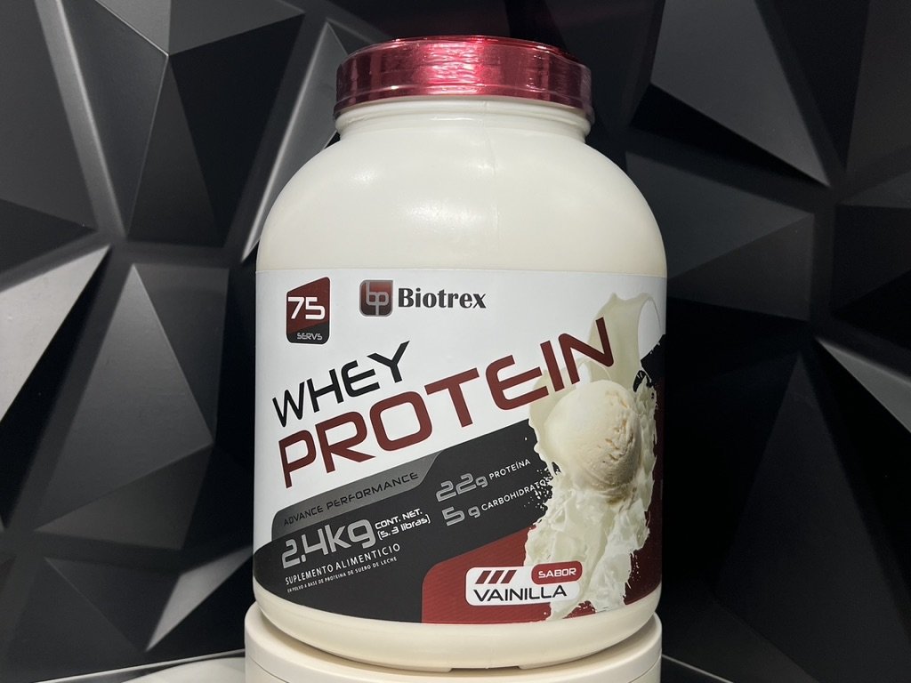 Whey Protein Biotrex 5LBS 75 Servicios Proteína Aislada de Suero