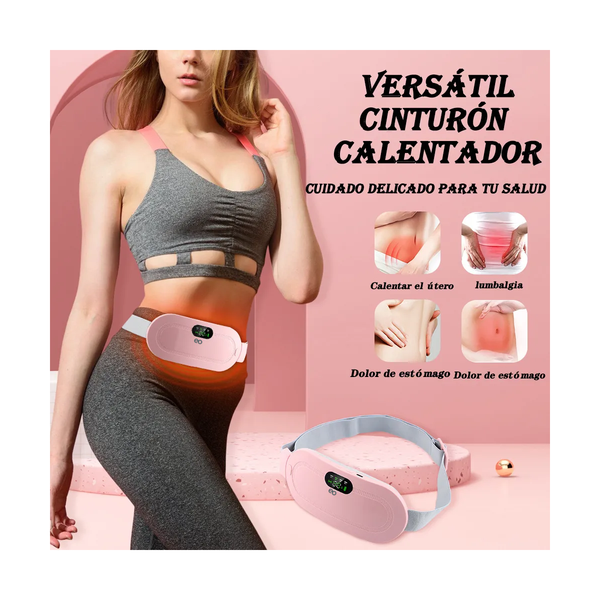Cinturon Eléctrico Bolsa Termica Para Colicos Menstruales