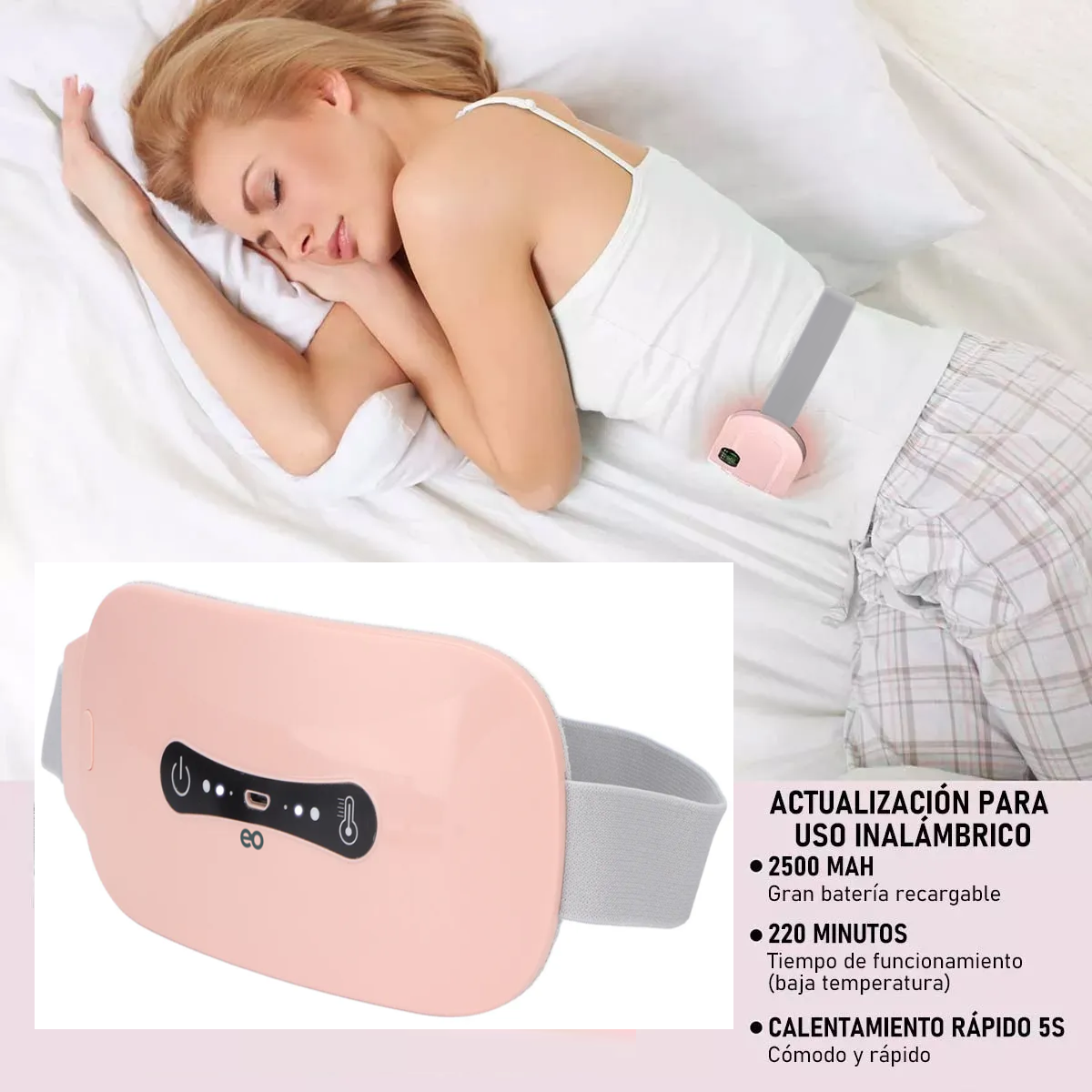 Cinturon Eléctrico Bolsa Termica Para Colicos Menstruales