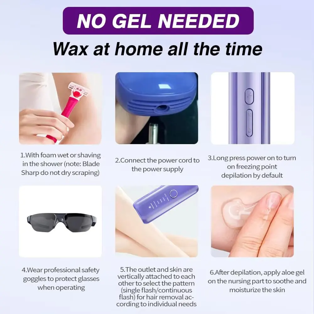 Depiladora Laser Pro, Dispositivo de depilación láser IPL para Mujeres y Hombres, depiladora de luz pulsada para Bikini, Pierna, Brazo entre otros, indolora.