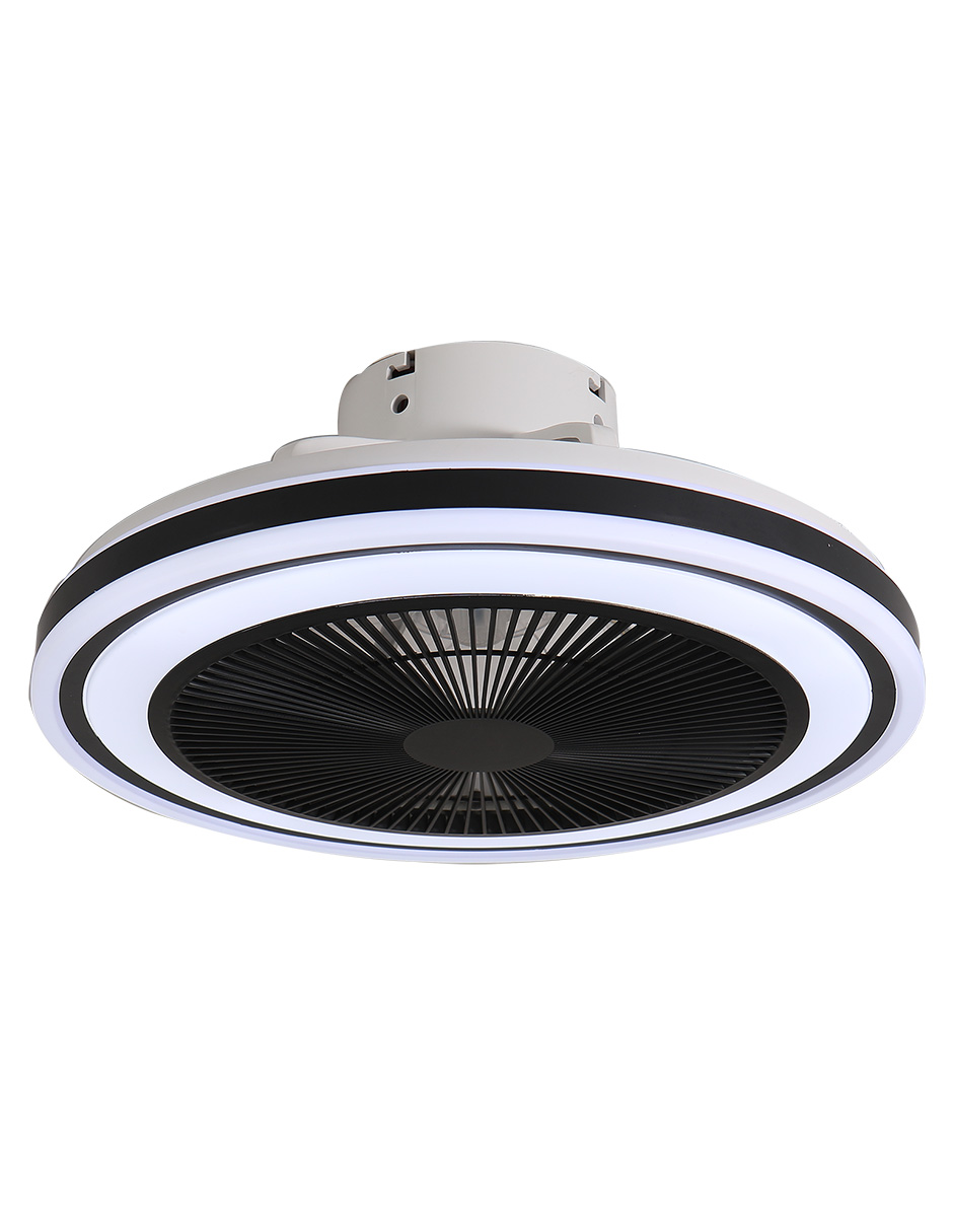 VENTILADOR DE TECHO CON CONTROL REMOTO 6 VELOCIDADES 3 TEMPERATURAS DE LUZ 7 ASPAS TRANSPARENTES 50CM X 19.5CM INCLUYE 1 UNIDAD