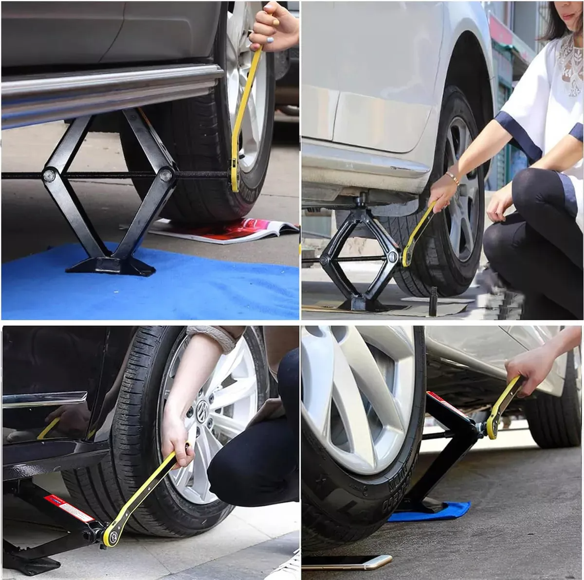 ATVERCE 2t Kit De Gato Hidraulico Portátil Para Auto Mecanico Tijera