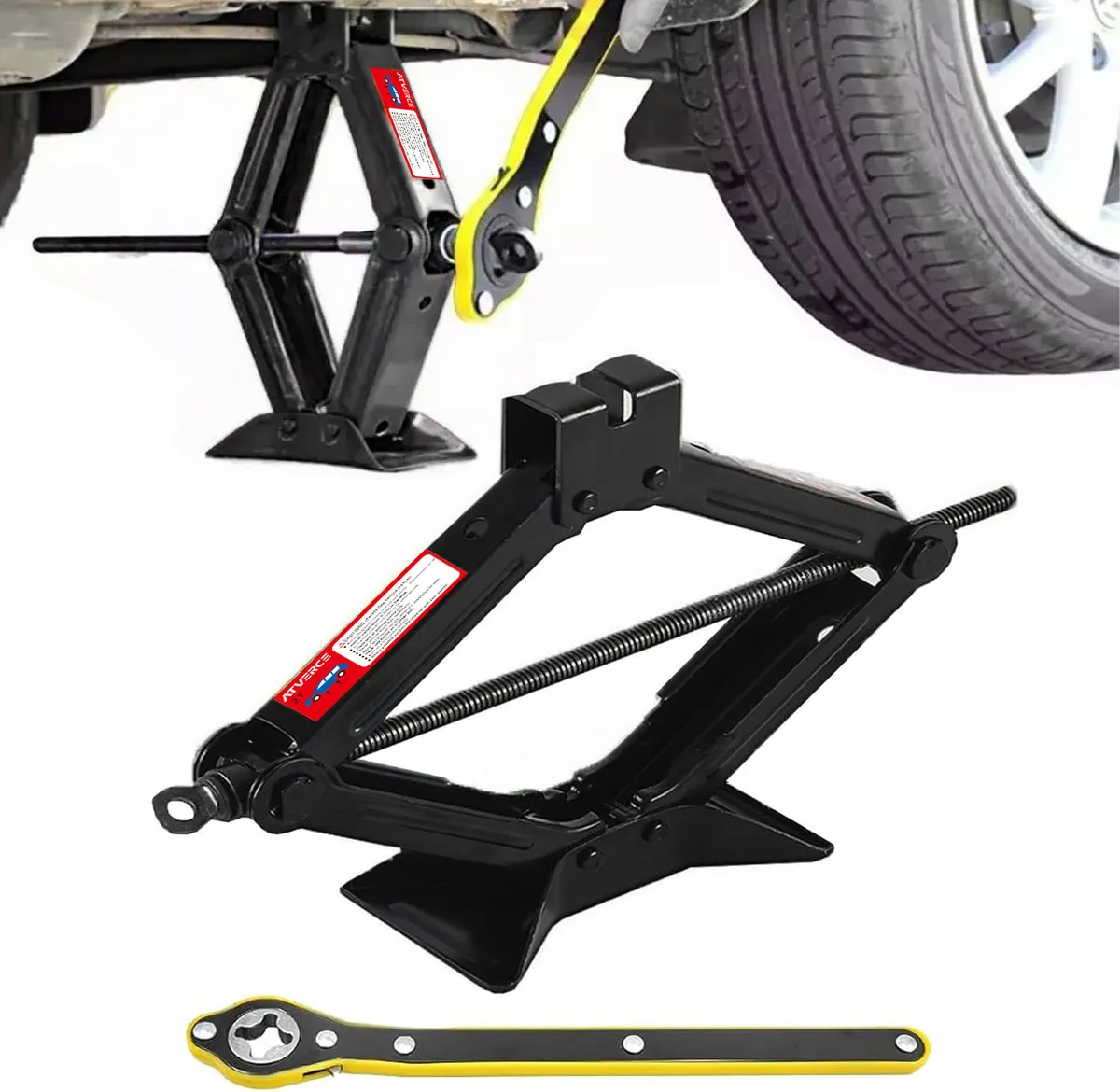 ATVERCE 2t Kit De Gato Hidraulico Portátil Para Auto Mecanico Tijera