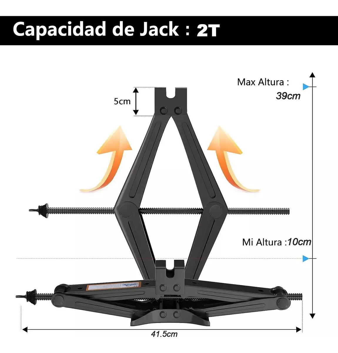 ATVERCE 2t Kit De Gato Hidraulico Portátil Para Auto Mecanico Tijera