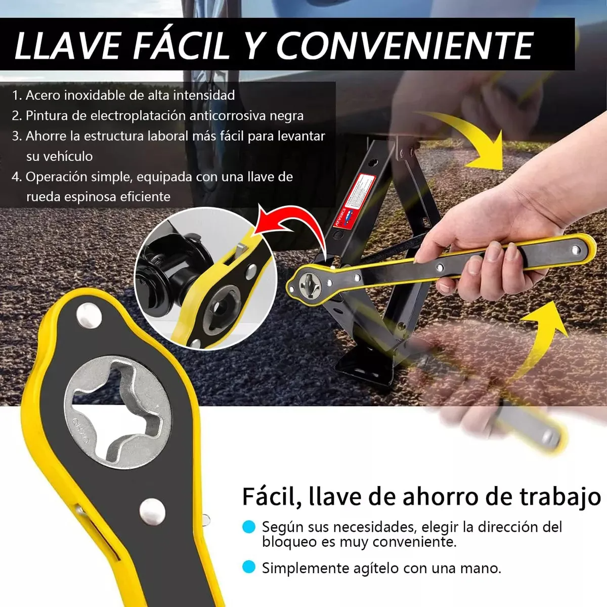 ATVERCE 2t Kit De Gato Hidraulico Portátil Para Auto Mecanico Tijera