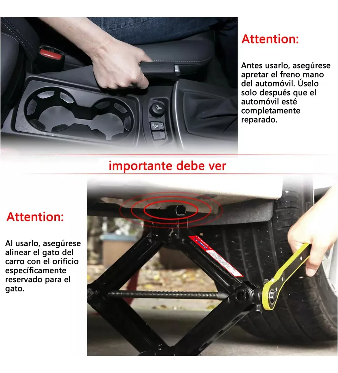 ATVERCE 2t Kit De Gato Hidraulico Portátil Para Auto Mecanico Tijera