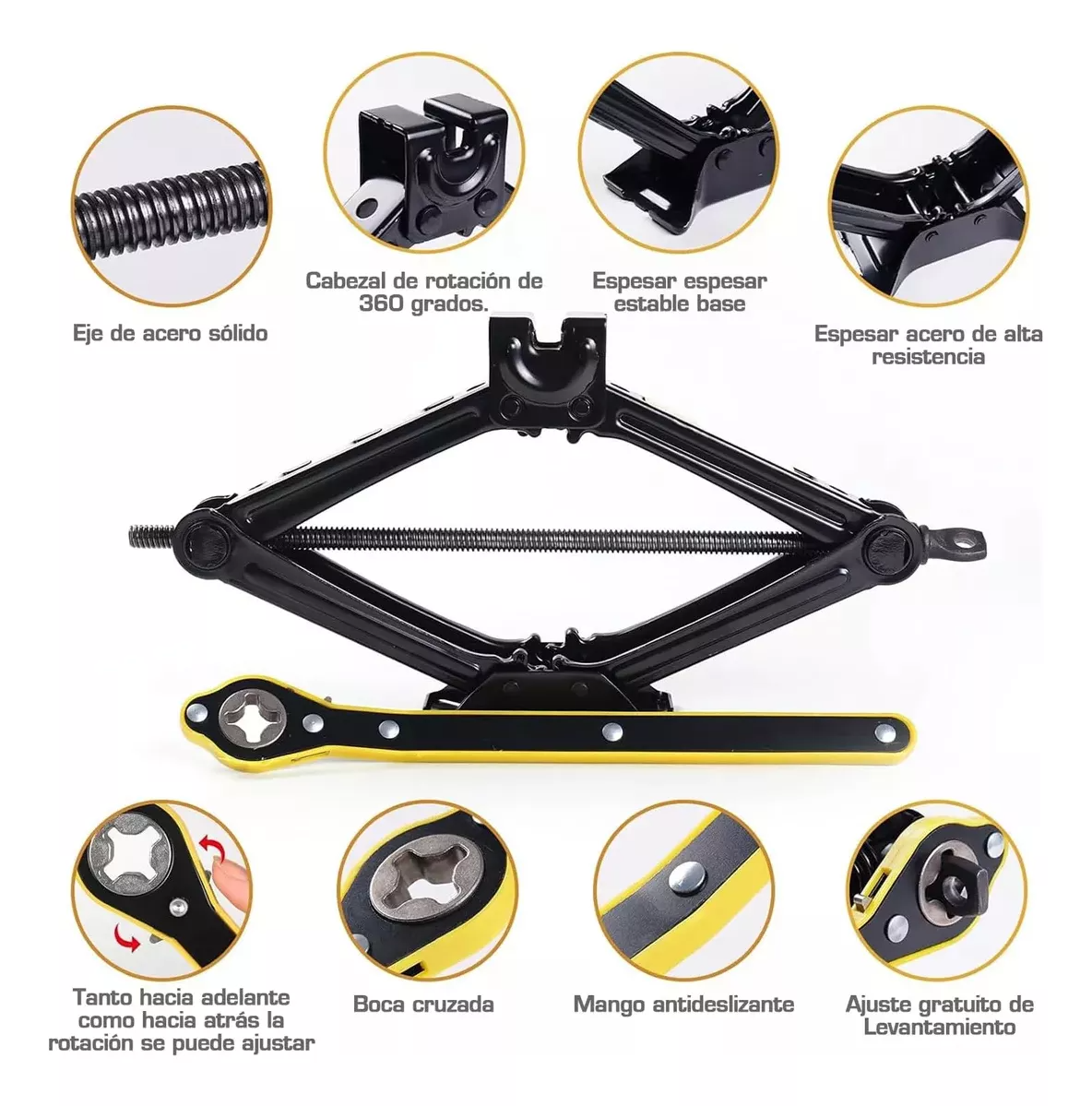 ATVERCE 2t Kit De Gato Hidraulico Portátil Para Auto Mecanico Tijera