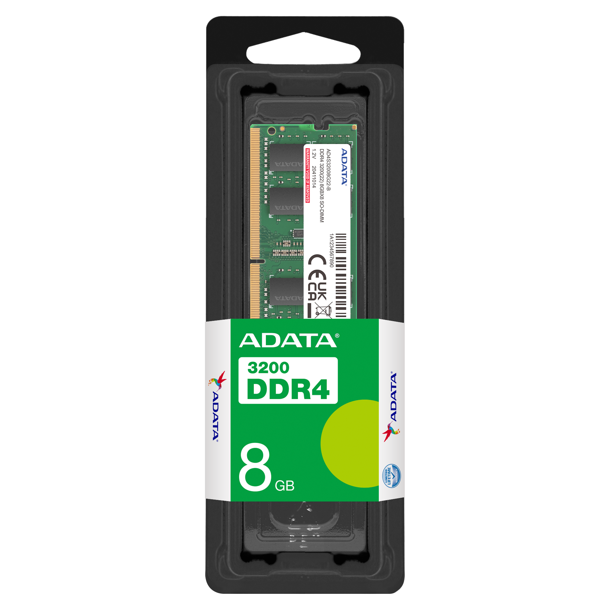 RAM ADATA PREMIER SODDR4 LAP 8GB 3200 AD4S32008G22-SGN