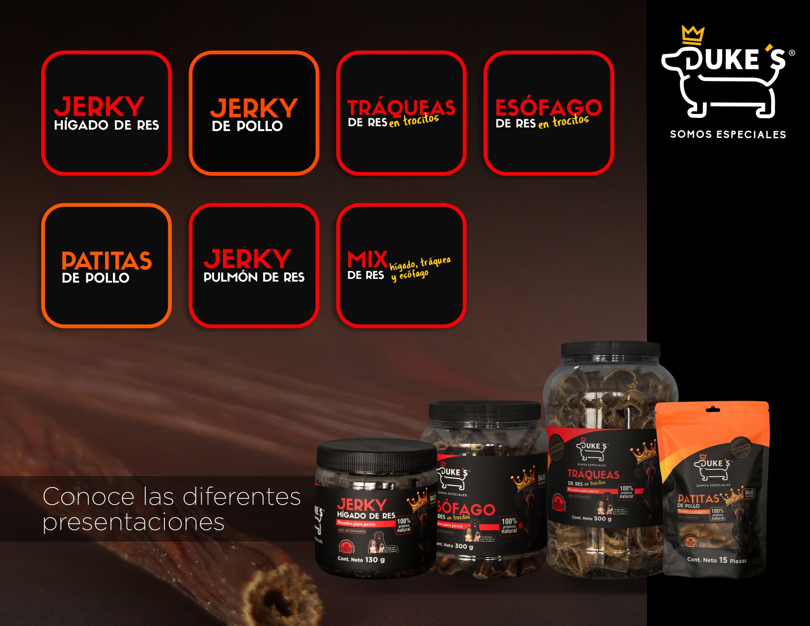 Dukes Premios Para Perros Mix Res Esófago Traquea Hígado 400g Proteína Premium 100% Natural Sin Conservadores