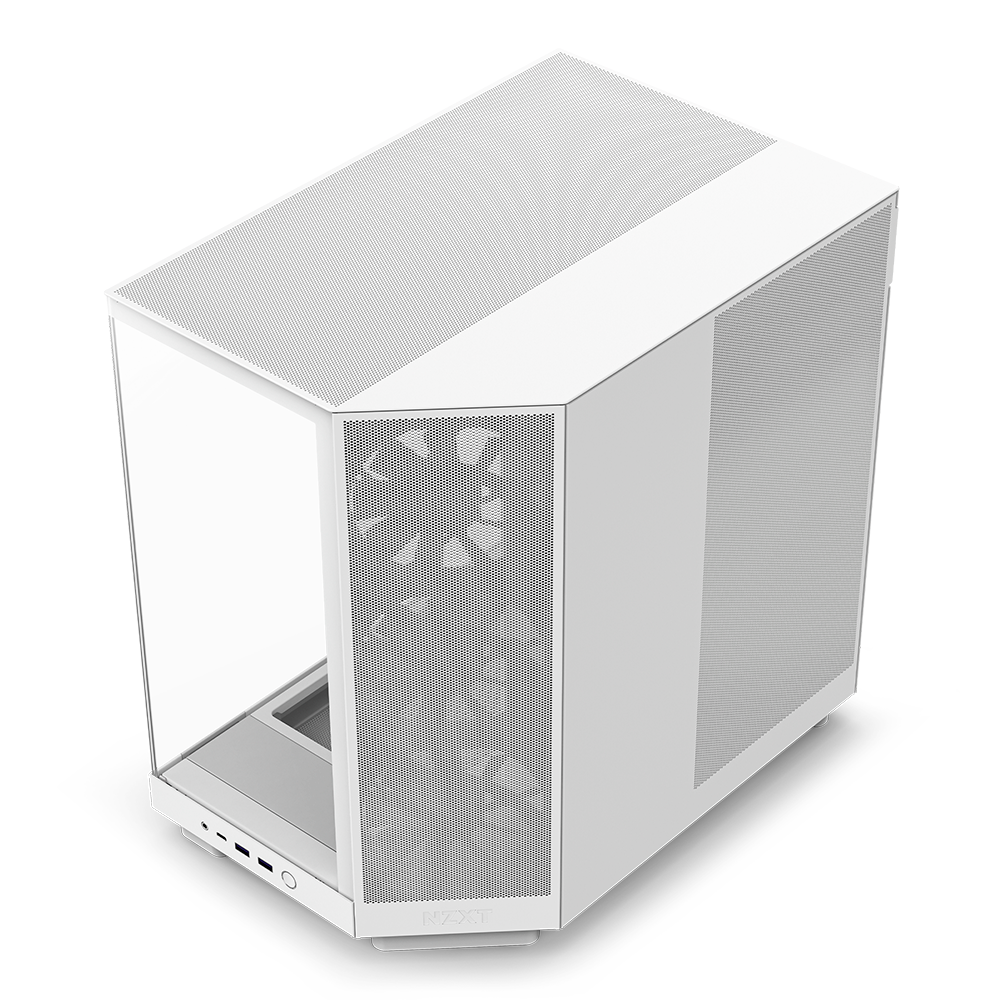 GABINETE NZXT H6 FLOW BLANCO ATX S/FUENTE CRISTAL USB 3.2 TIPO-C CC-H61FW-01