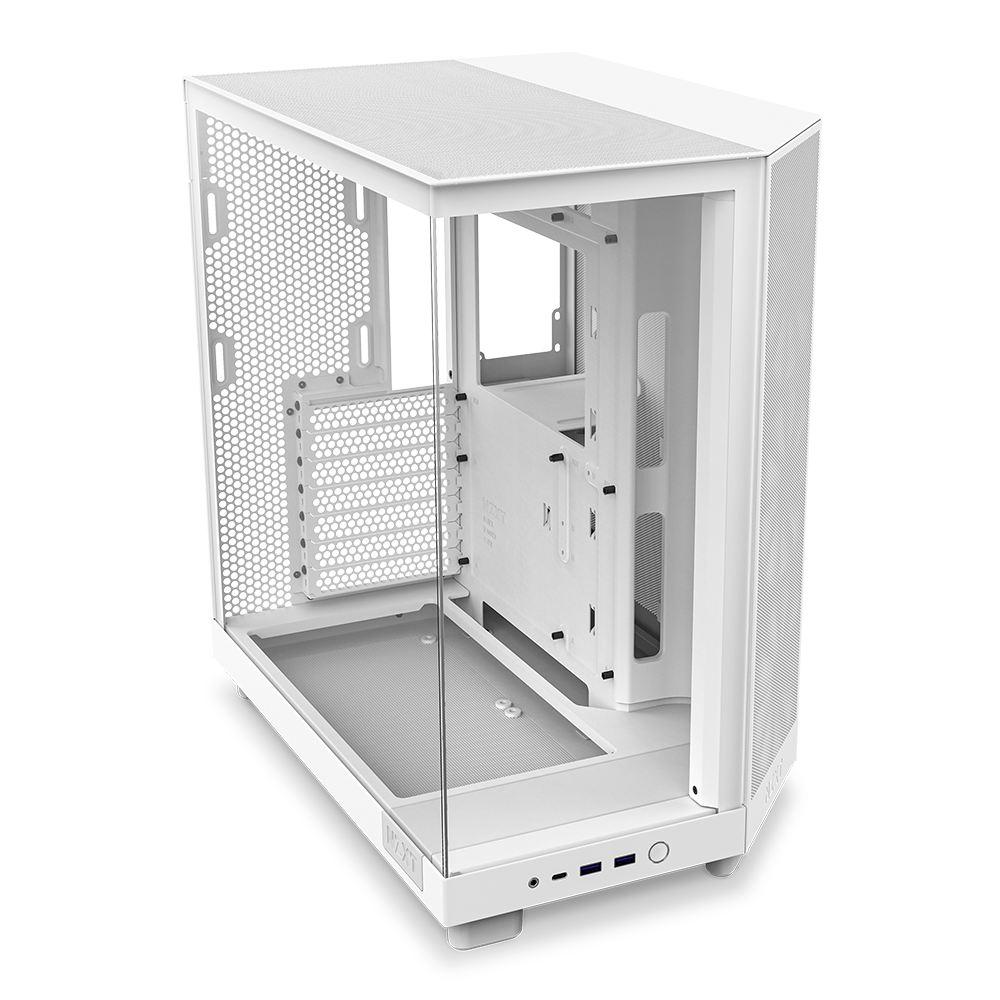 GABINETE NZXT H6 FLOW BLANCO ATX S/FUENTE CRISTAL USB 3.2 TIPO-C CC-H61FW-01