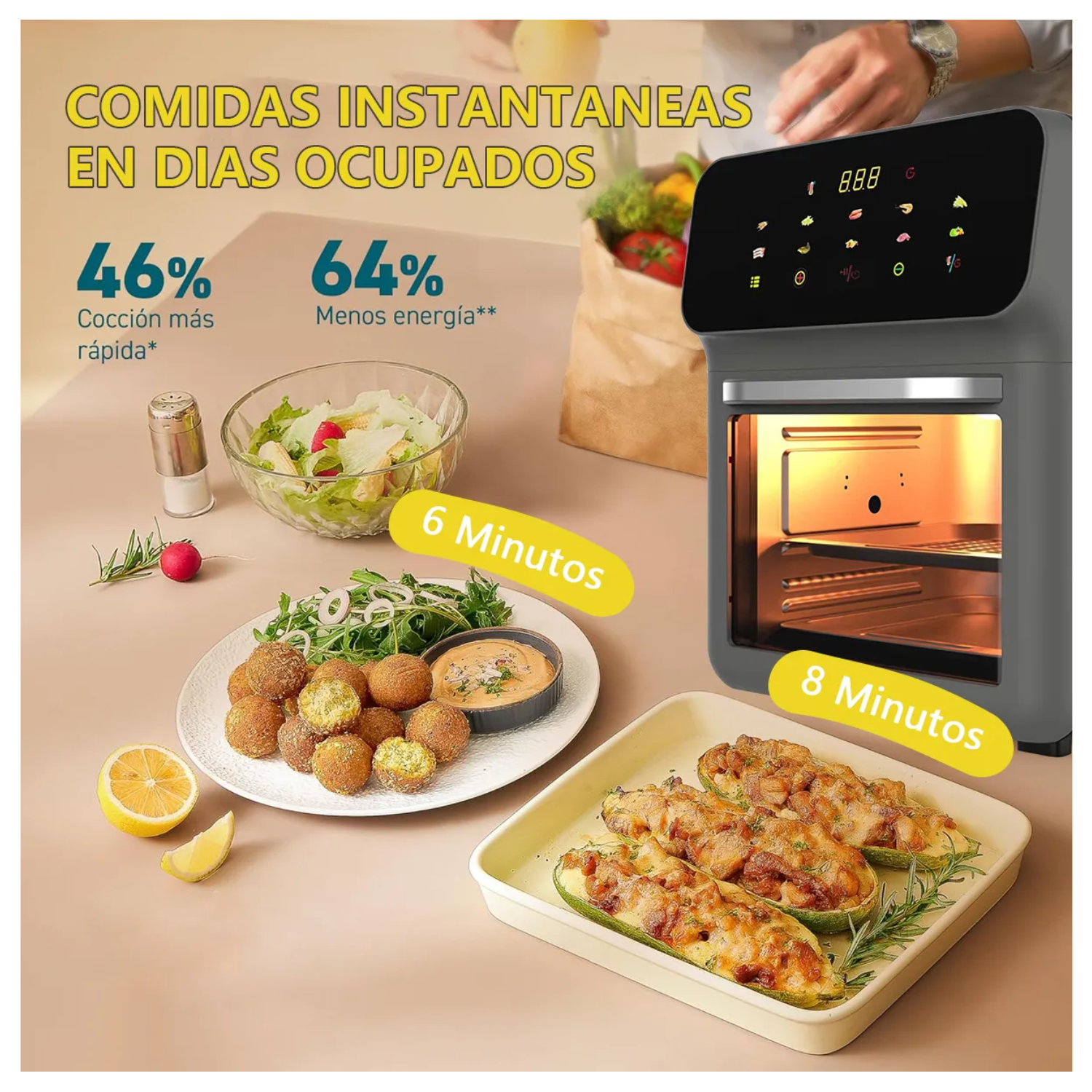 Freidora De Aire Multifunción De Horno De Aire De 15l, 1500w