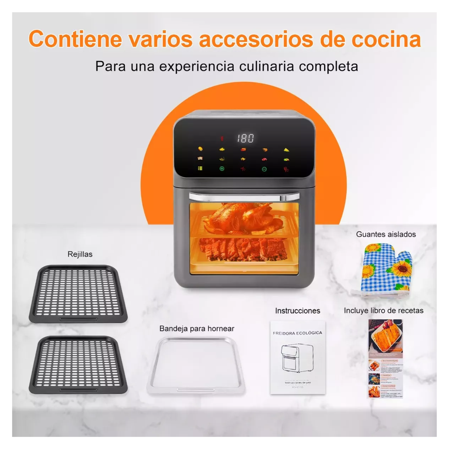 Freidora De Aire Multifunción De Horno De Aire De 15l, 1500w