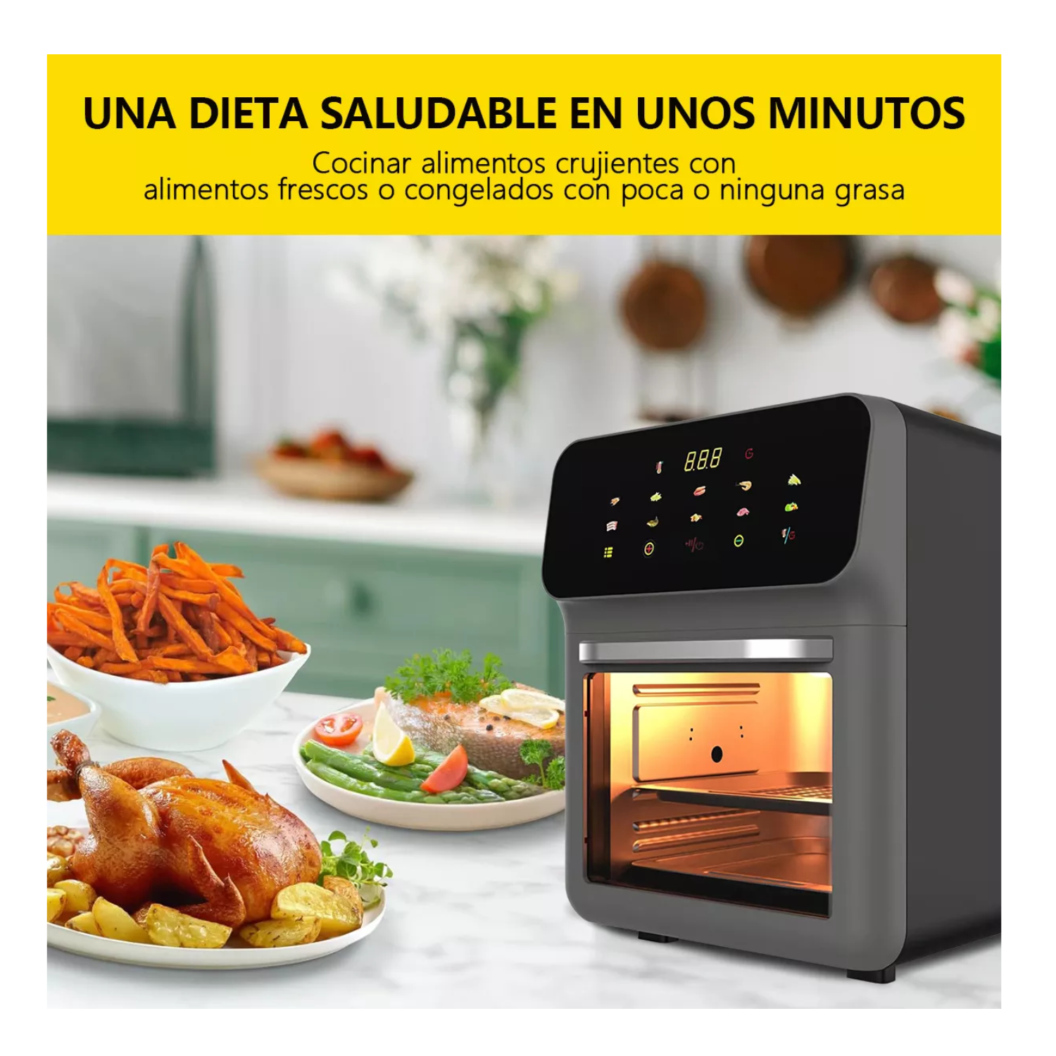 Freidora De Aire Multifunción De Horno De Aire De 15l, 1500w