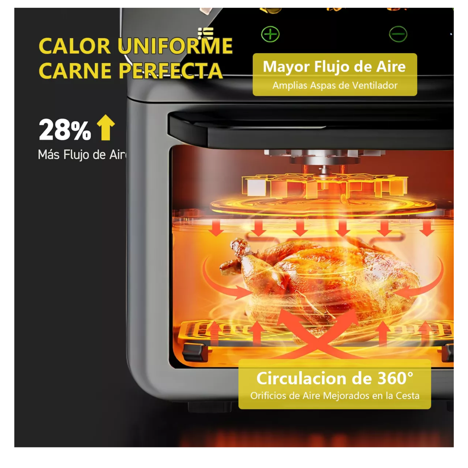 Freidora De Aire Multifunción De Horno De Aire De 15l, 1500w
