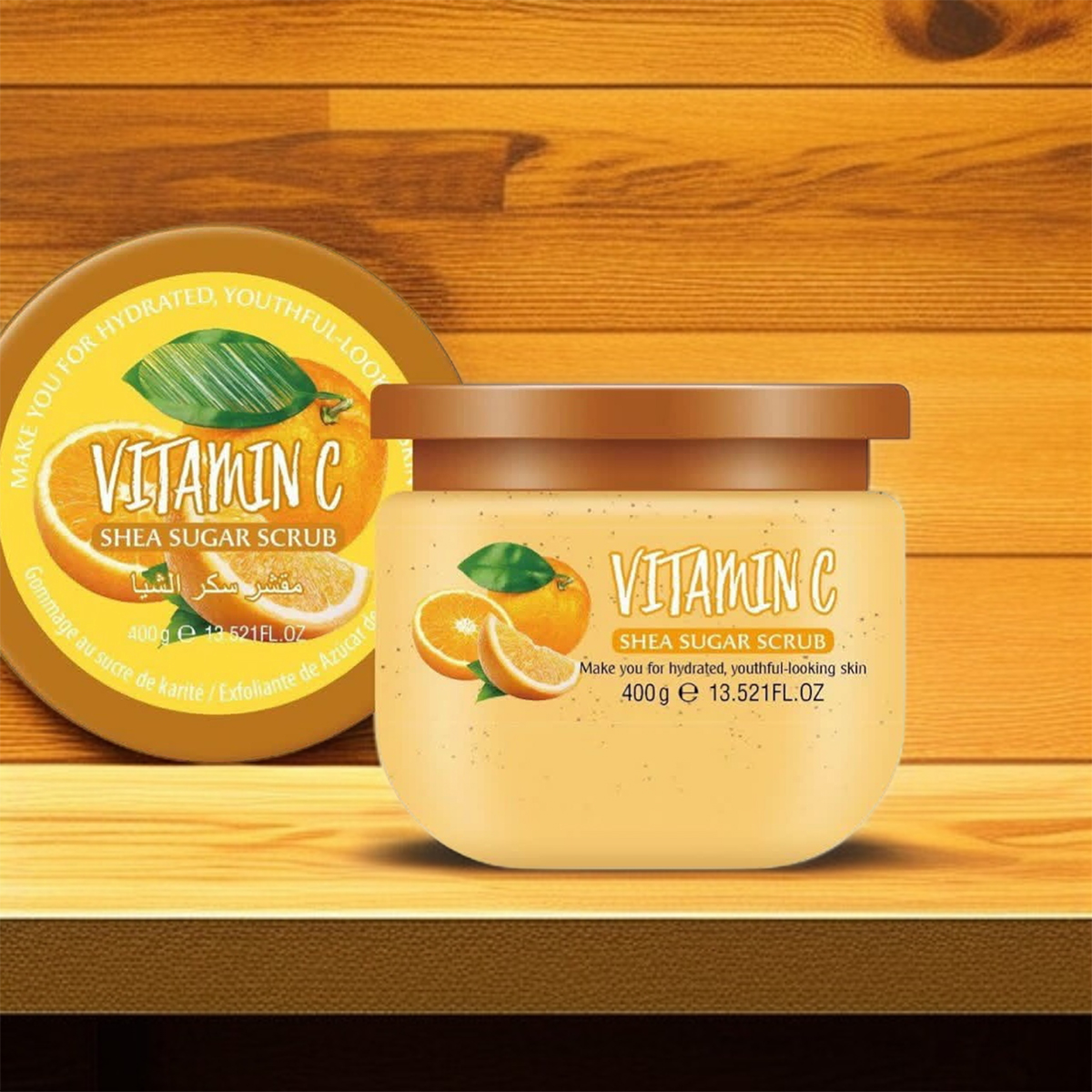 Exfoliante Corporal de Manteca de Karité - Sugar Scrub Hidratante y Rejuvenecedor 400g