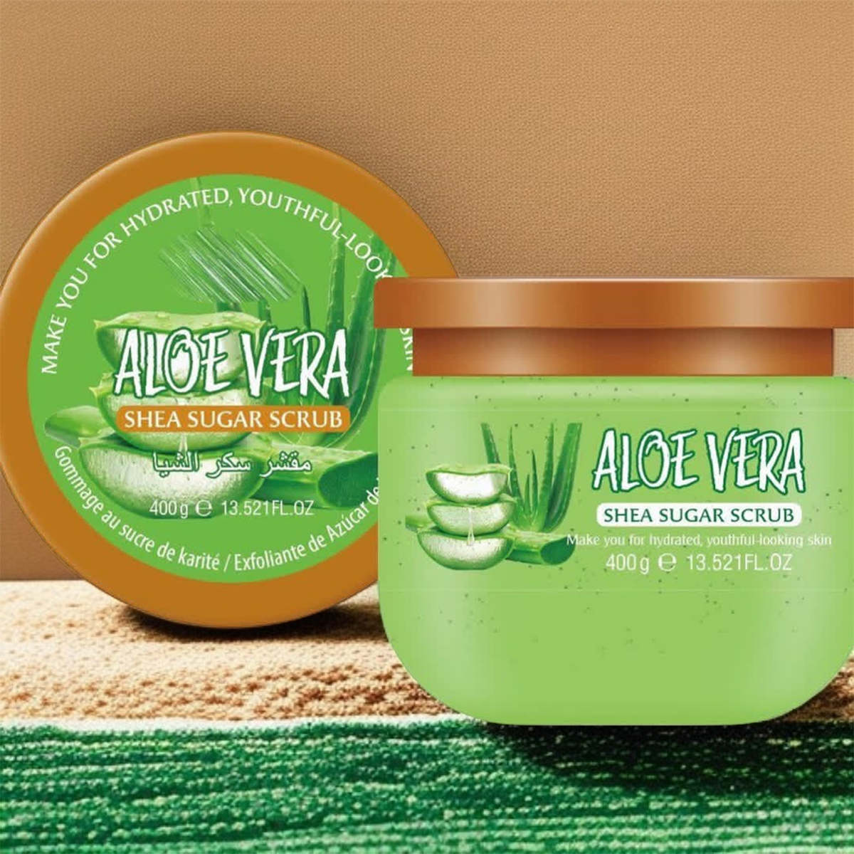 Exfoliante Corporal de Manteca de Karité - Sugar Scrub Hidratante y Rejuvenecedor 400g