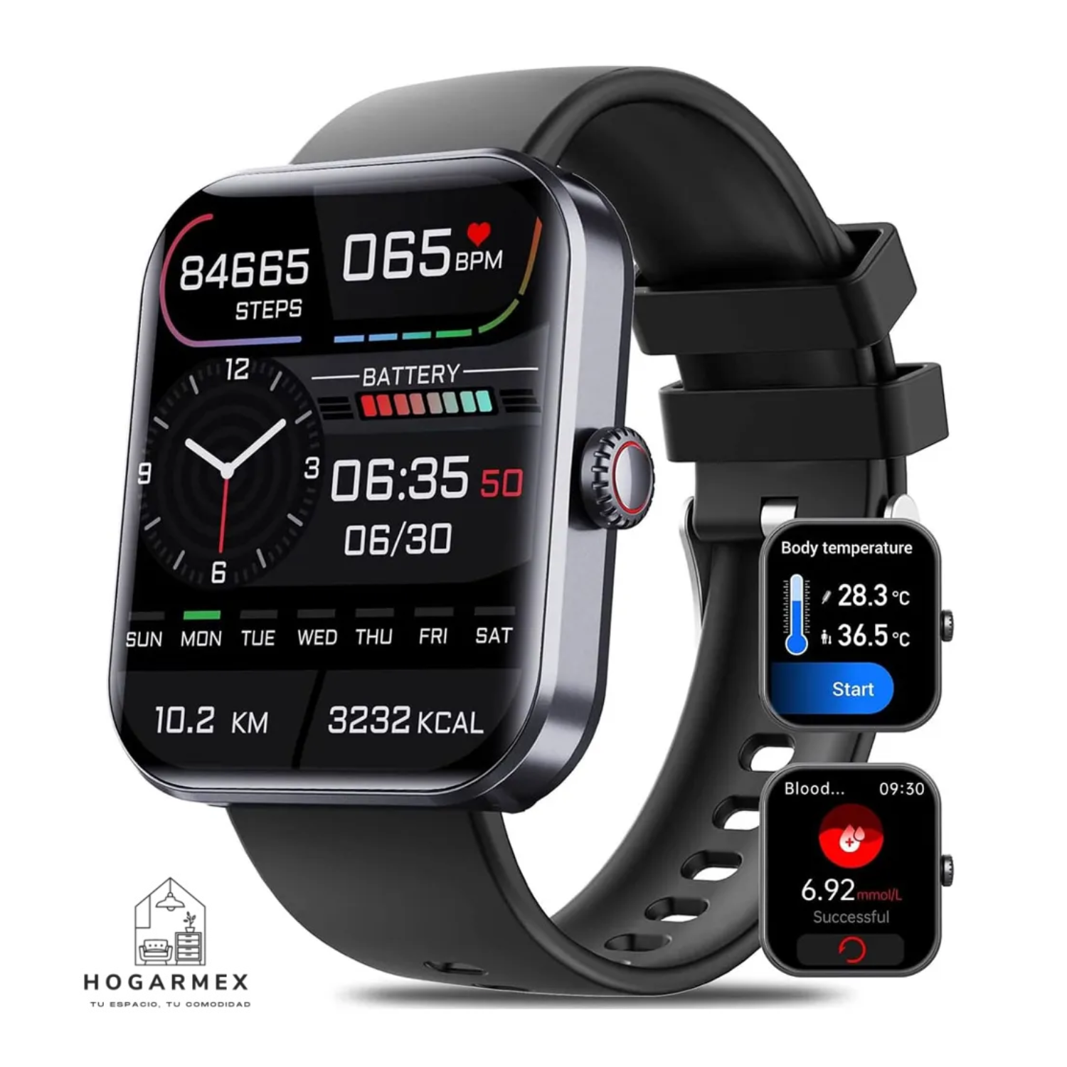 Smartwatch Con Medidor De Glucosa Y Presión Arterial