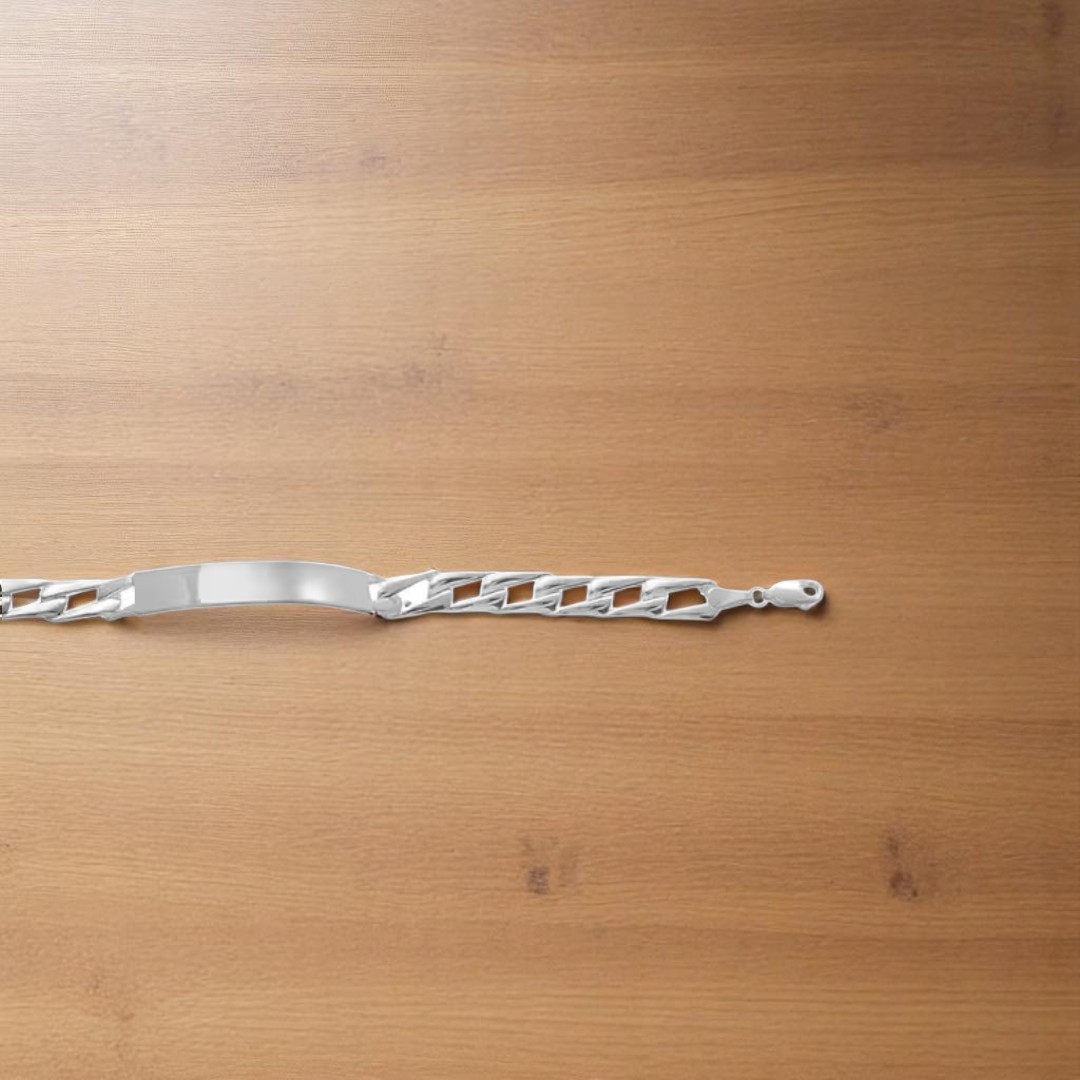 Esclava para Dama Troquelada Angosta de 18cm en Plata .925