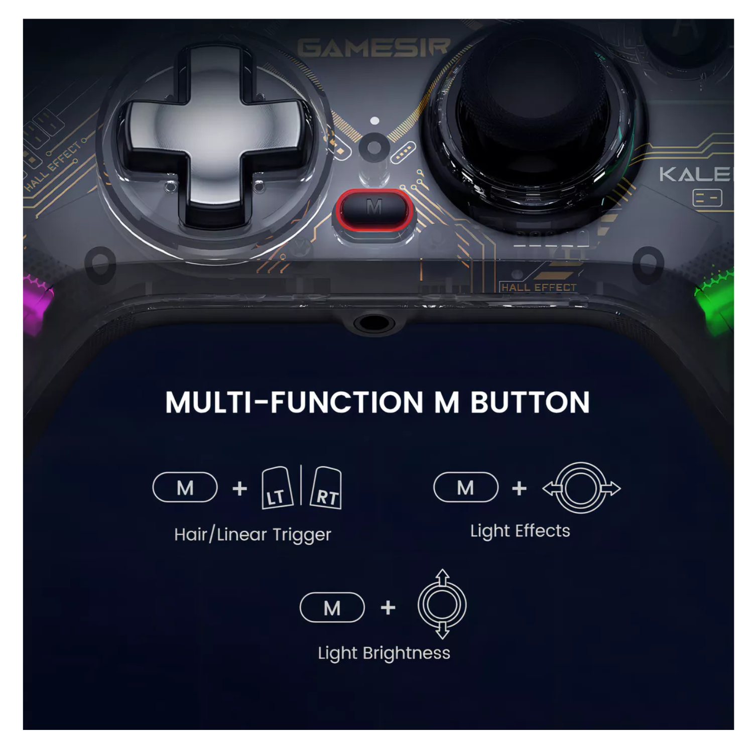  Controlador Inalámbrico con Efecto Hall Xbox X|S Support negro
